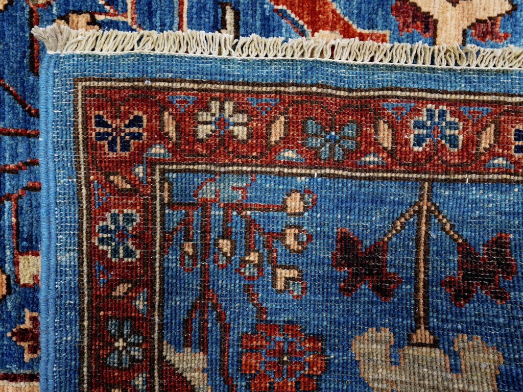 5x7 Ft Blue Serapi Rug - Hand Knotted Oriental Rug - Persian Design