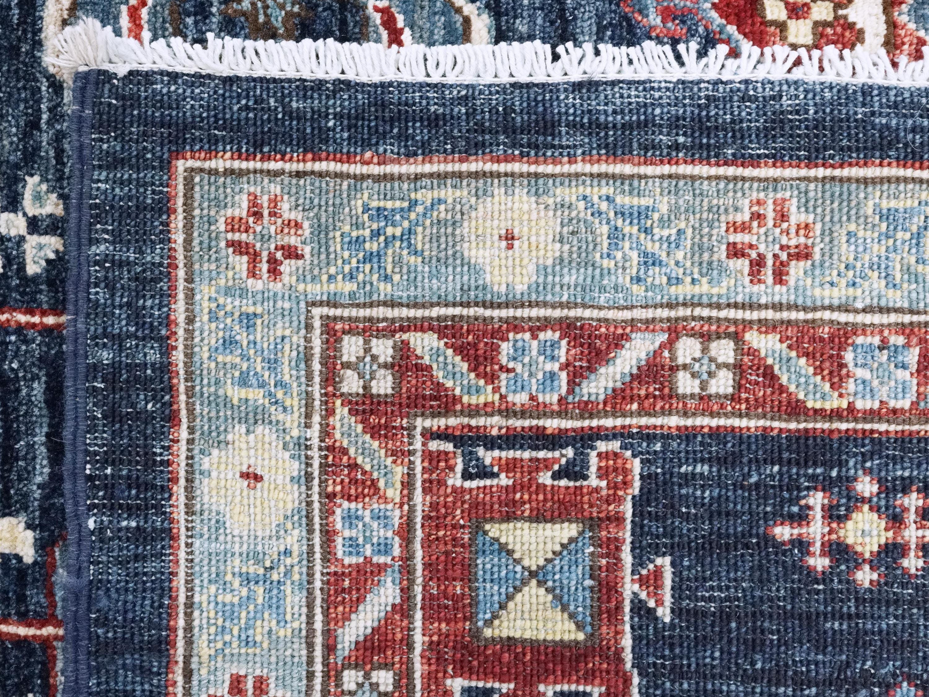 6x8 Ft Blue Bidjar Rug - Hand Knotted Oriental Area Rug
