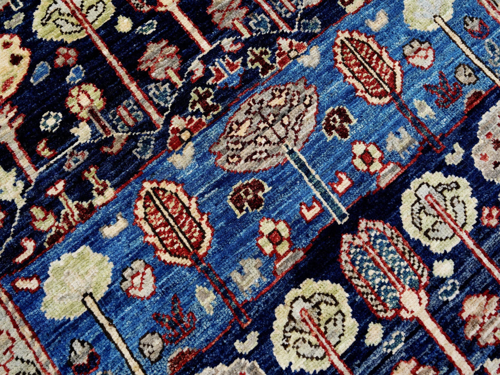10 Ft Blue Bidjar Runner Rug - Hand Knotted Hallway Rug - Persian Design