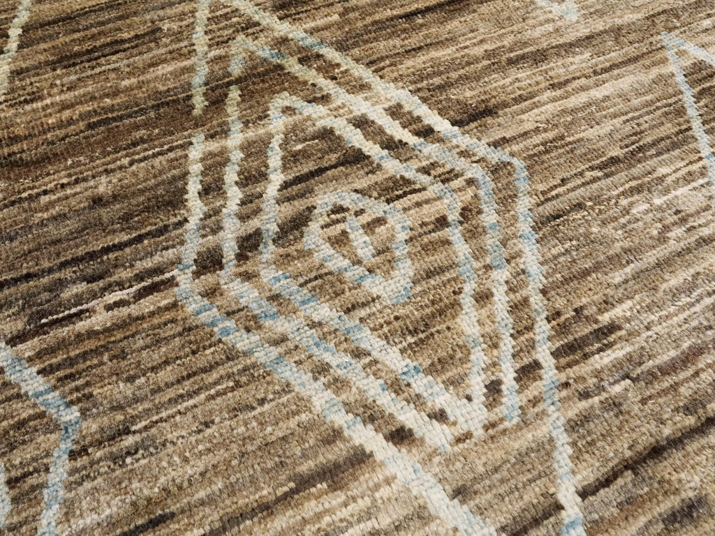 8x10 Ft Brown Gabbeh Rug - Traditional Hand Knotted Rug - Contemporary Design