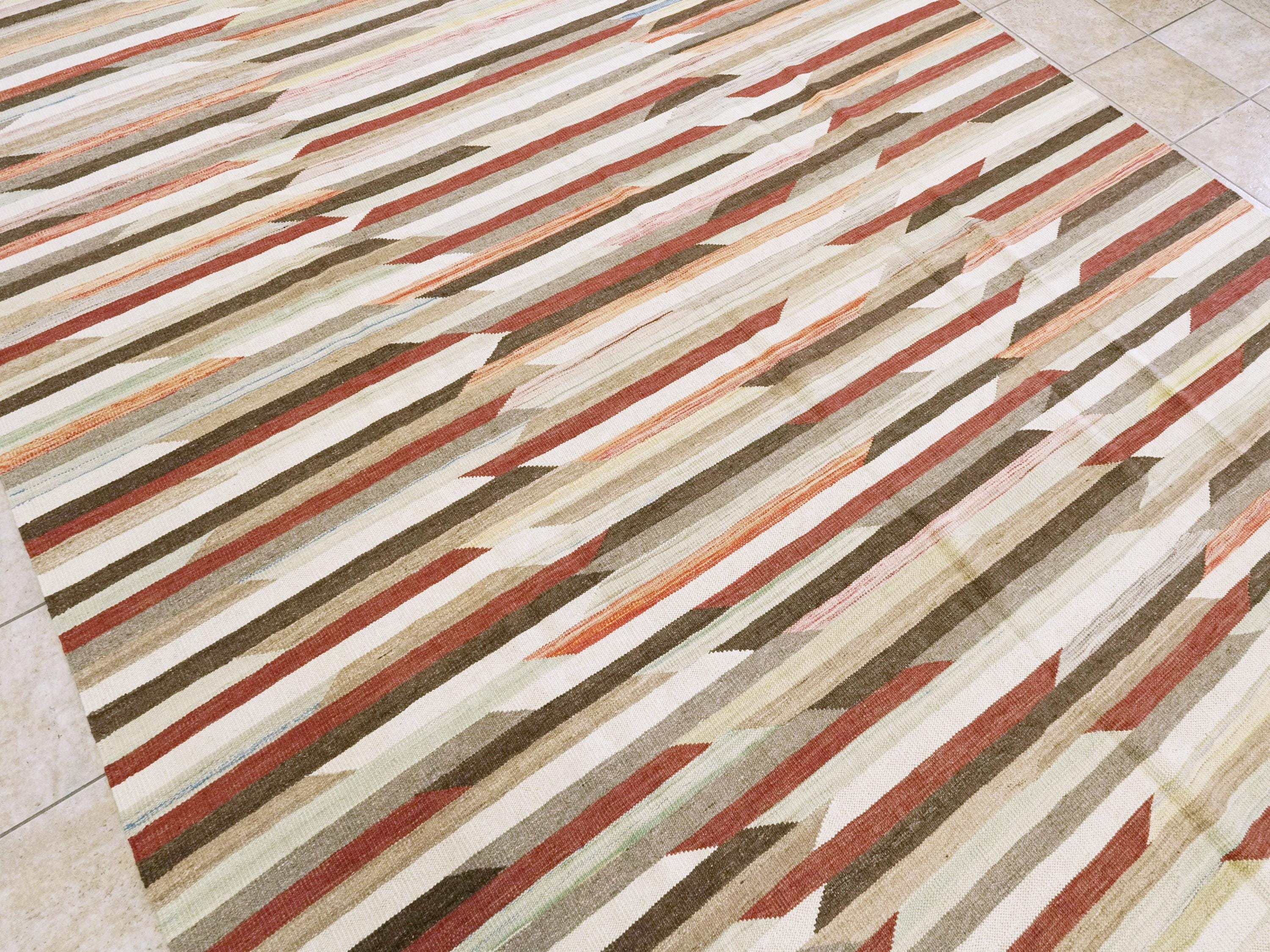 Large 9x12 Kilim Rug – Handwoven Flatweave Wool Area Rug