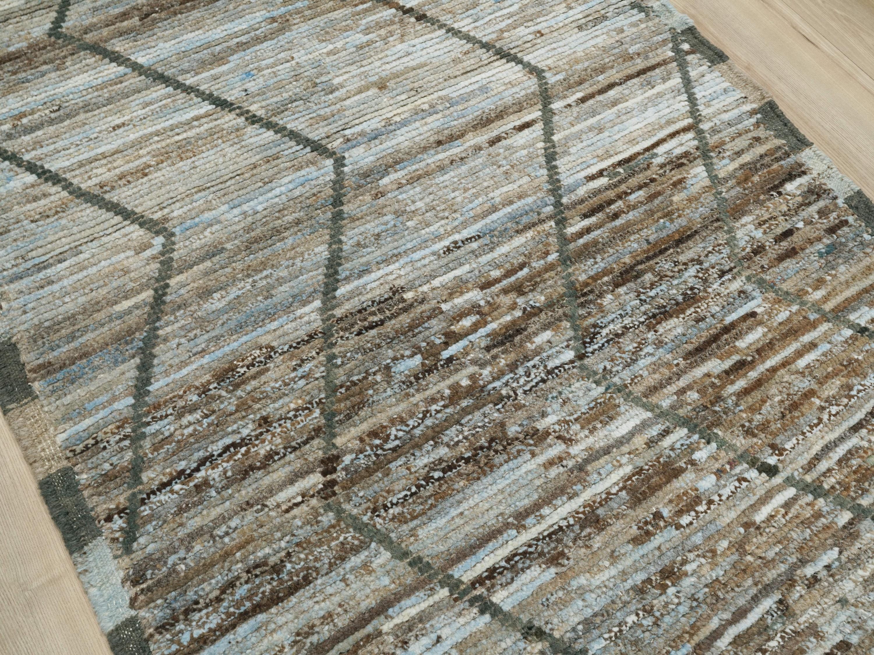 3x5 Ft Hand Knotted Coral Moroccan Rug - Afghan Wool Rug