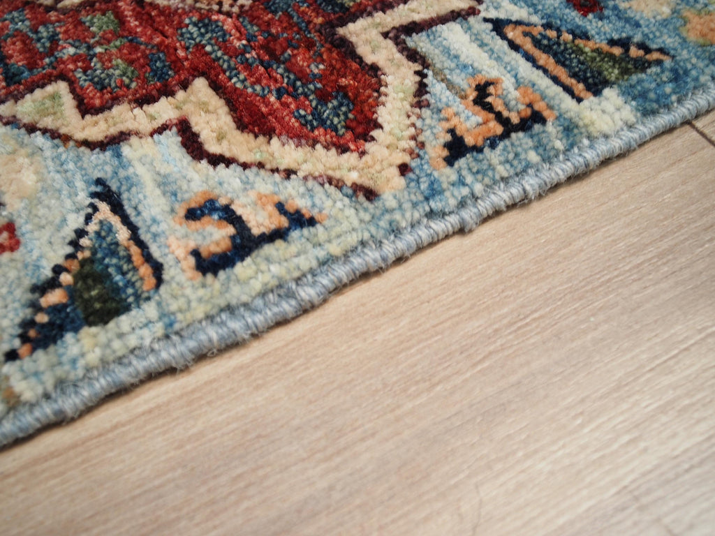 2x5 Ft Light Blue Mamluk Runner Rug - Small Oriental Runner