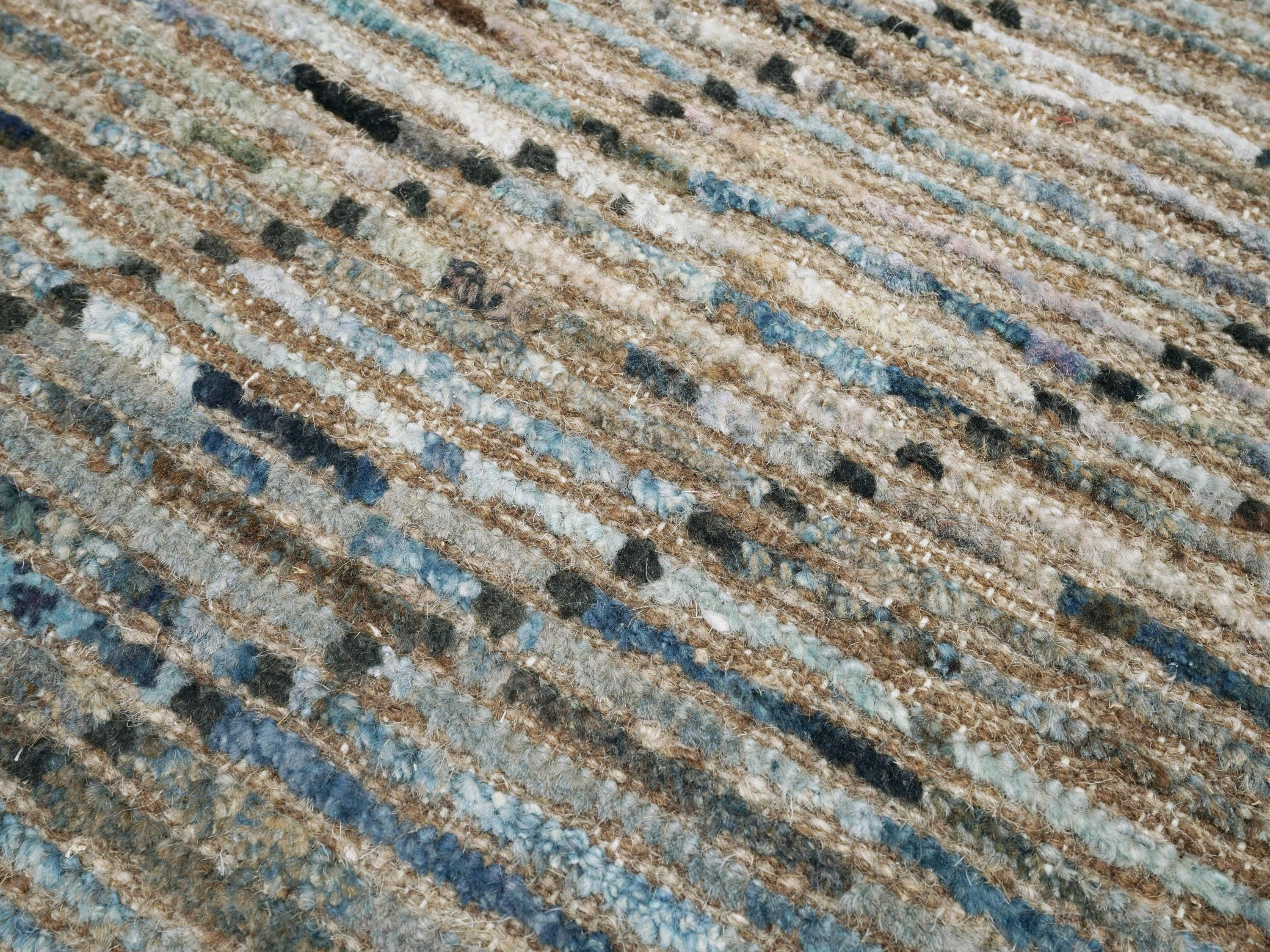 3x5 Ft Coral Blue Moroccan Rug - Afghan Wool Rug