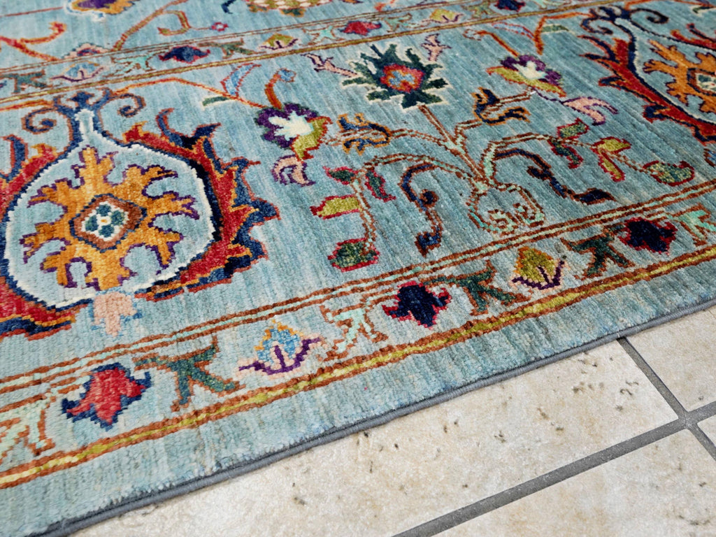 9x12 Ft Gray Serapi Rug - Afghan Oriental Area Rug - Persian Design