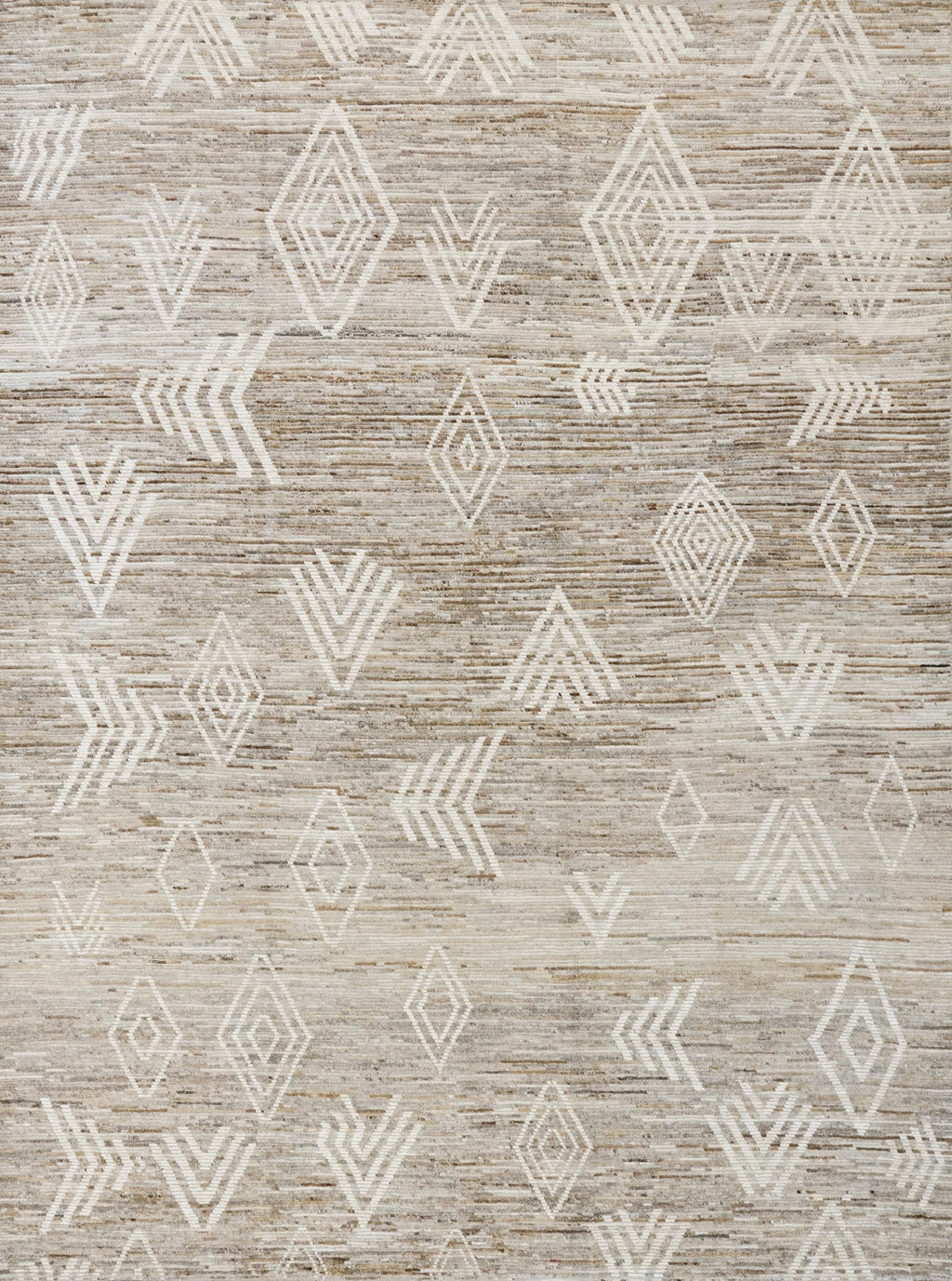 10x14 Ft Handmade Moroccan Rug - Light Brown Wool Rug