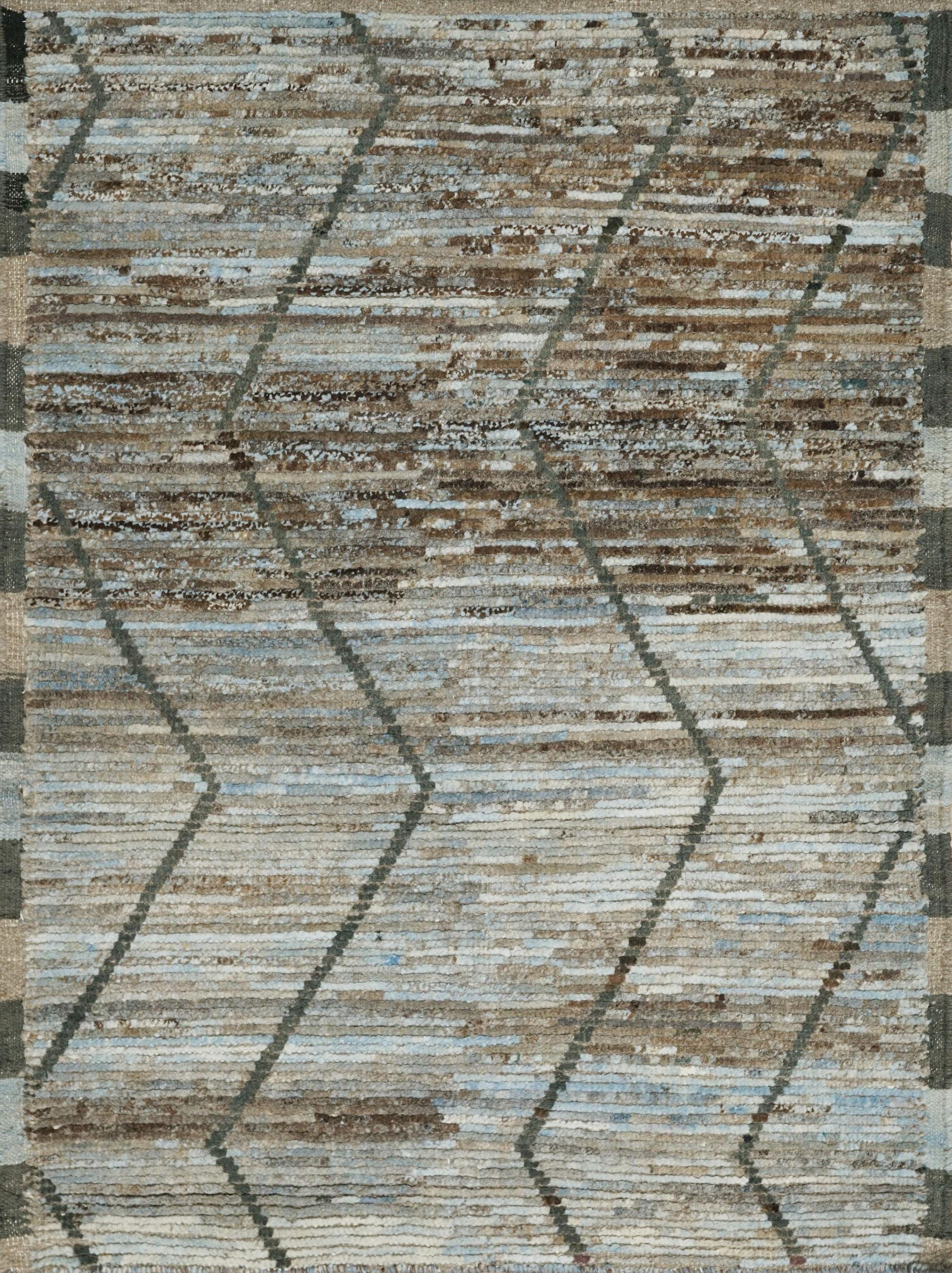 3x5 Ft Hand Knotted Coral Moroccan Rug - Afghan Wool Rug