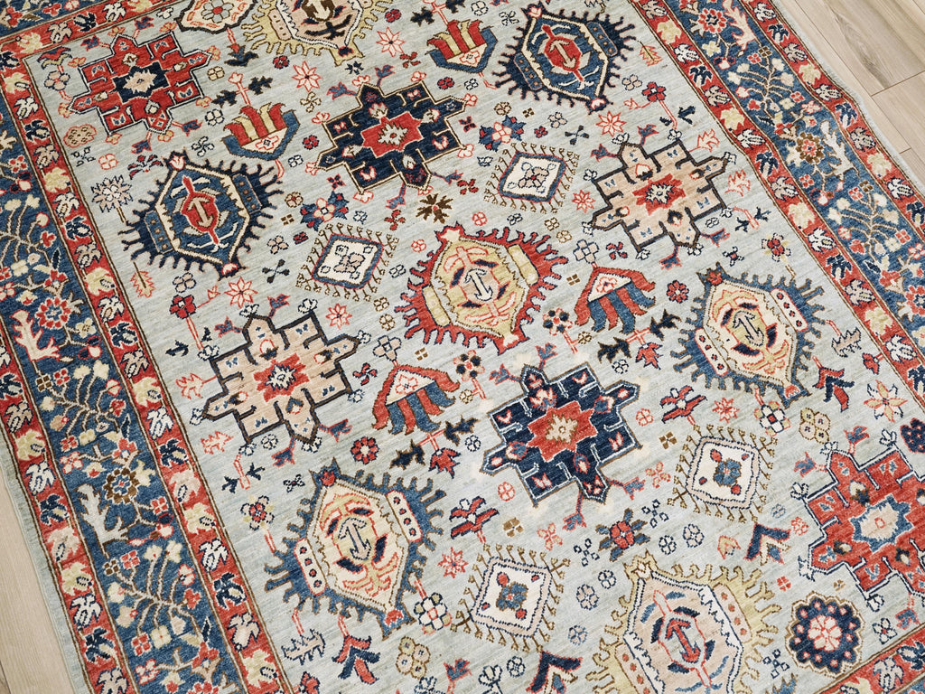 5x7 Ft Blue Bidjar Rug - Handmade Afghan Rug - Persian Design