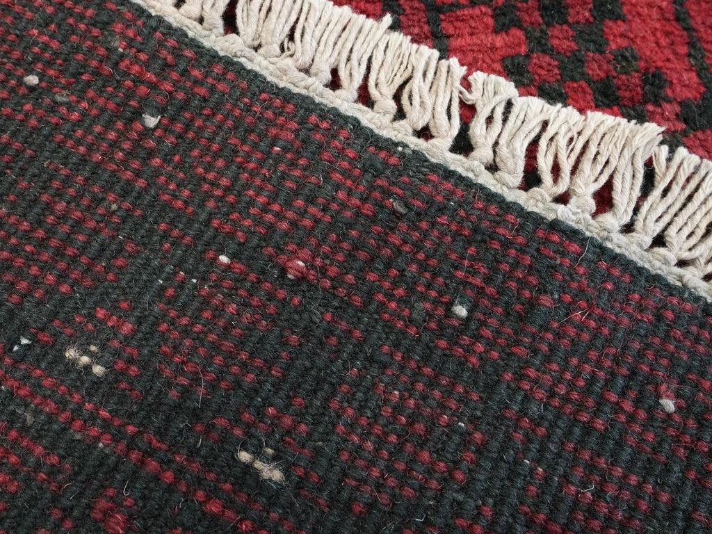 2x3 Ft Red Khal Mohammadi Rug - Hand Knotted Turkmen Wool Doormat