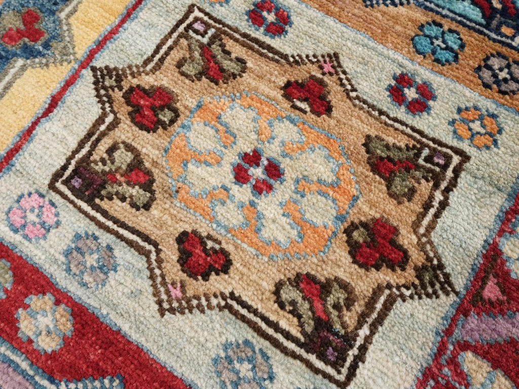 Hand Knotted Red Mamluk Rug - 2x3 Ft Ghazni Wool Oriental Rug