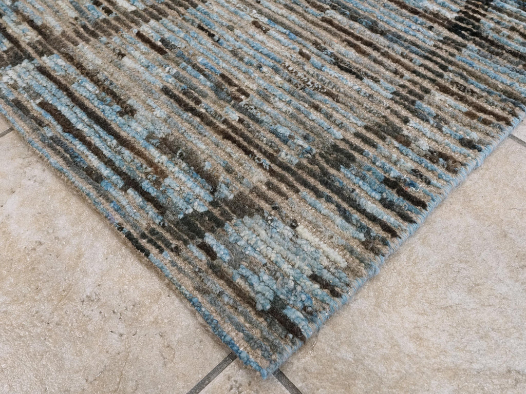 10x14 Ft Blue Moroccan Rug - Afghan Handmade Wool Rug