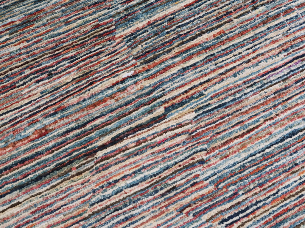 7x10 Ft Handmade Gabbeh Rug - Afghan Wool Area Rug - Plain Design
