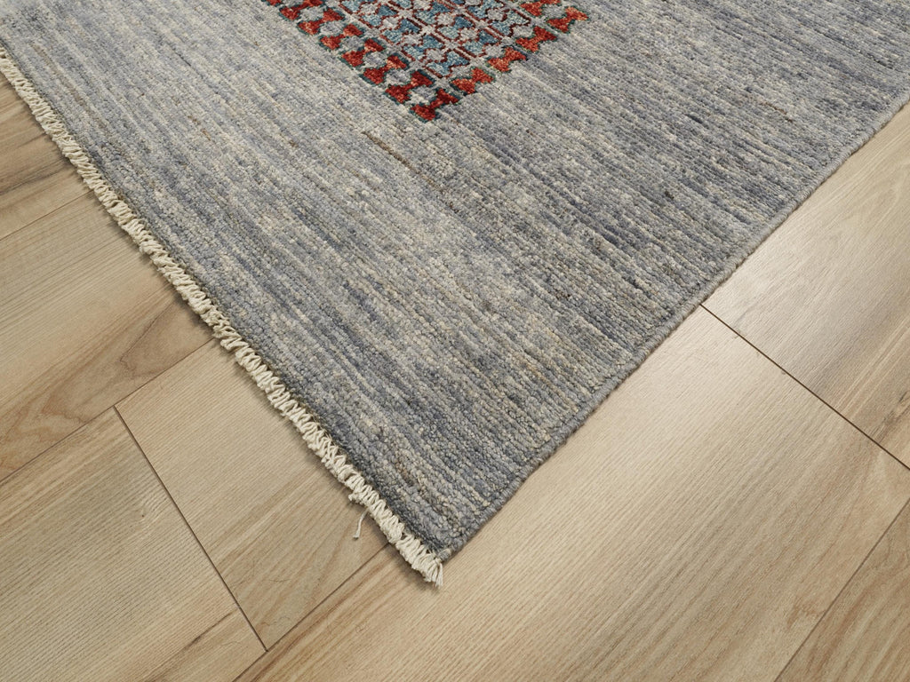 9x14 Ft Gray Gabbeh Rug - Hand Knotted Afghan Area Rug
