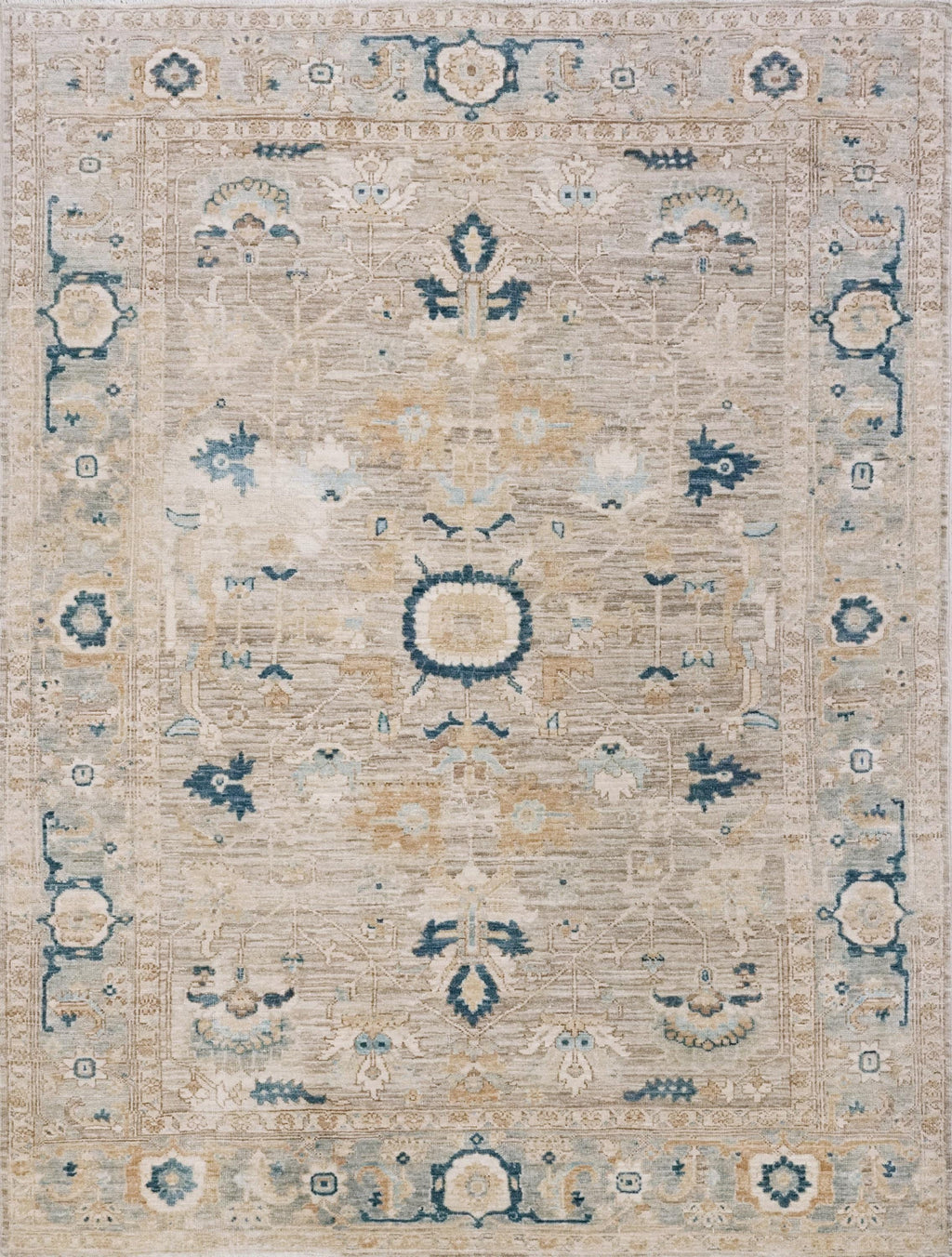 5x7 Ft Light Brown Serapi Rug - Hand Knotted Oriental Rug - Persian Style
