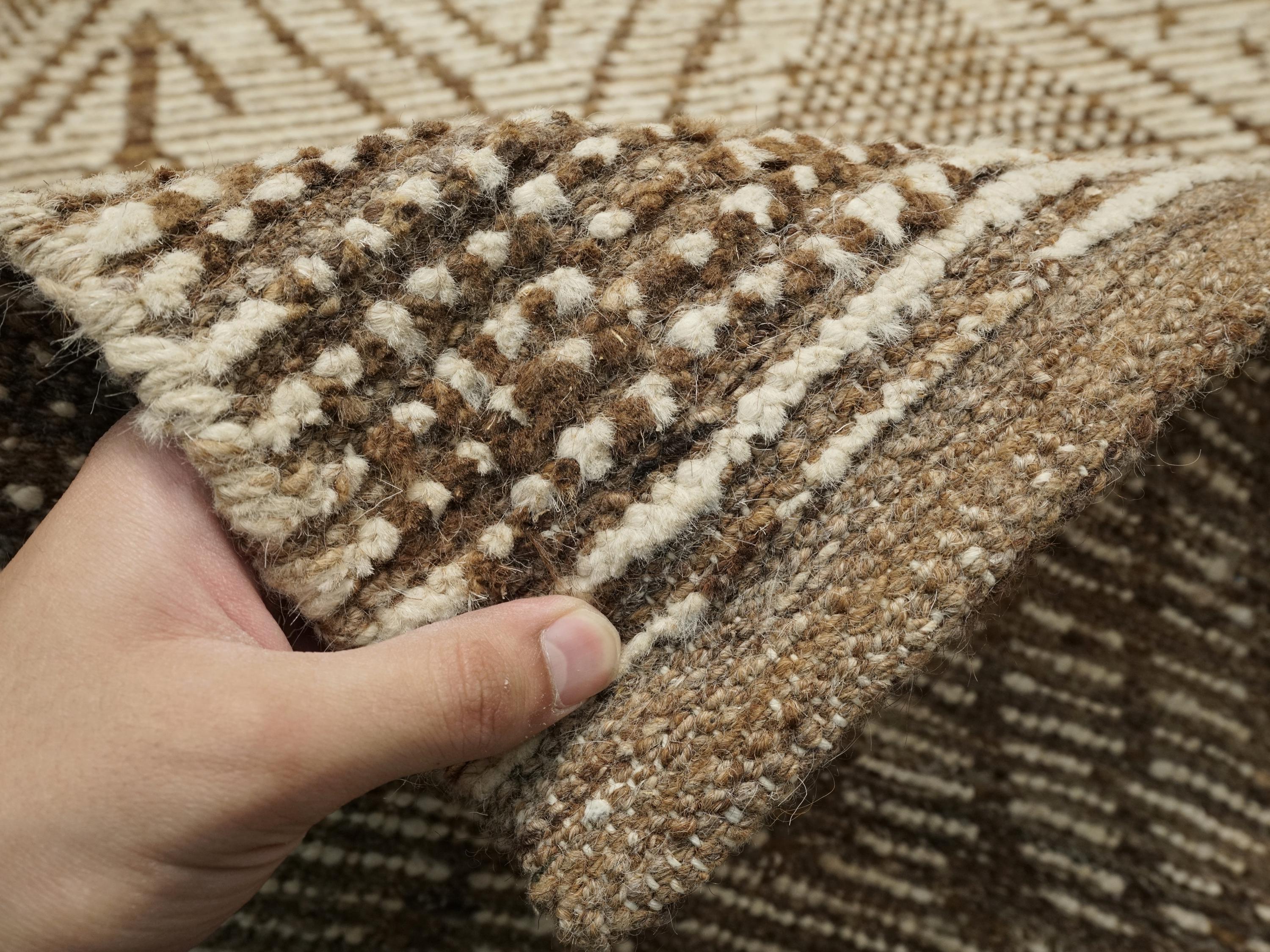 10 Ft Beige Moroccan Runner Rug - Afghan Wool Runner