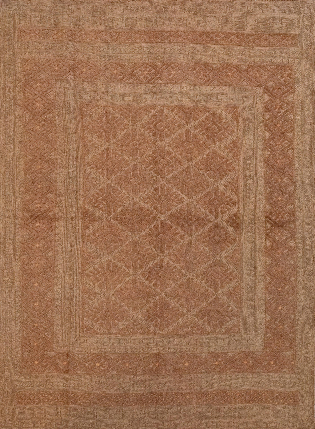 5x6 Ft Vintage Orange Tribal Kilim Rug - Hand Knotted Afghan Wool