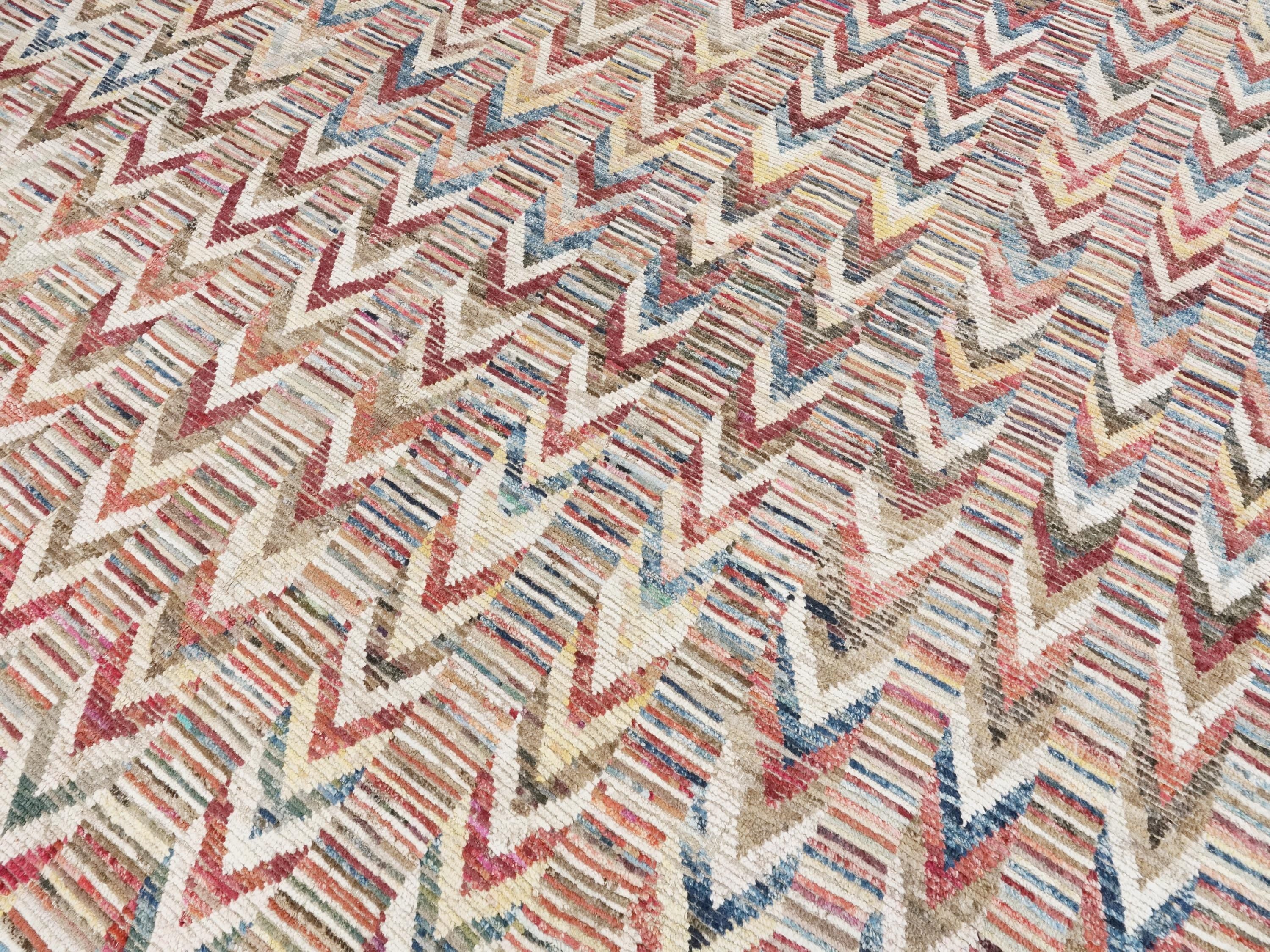 10x13 Ft Large Colorful Moroccan Rug - Afghan Wool Rug