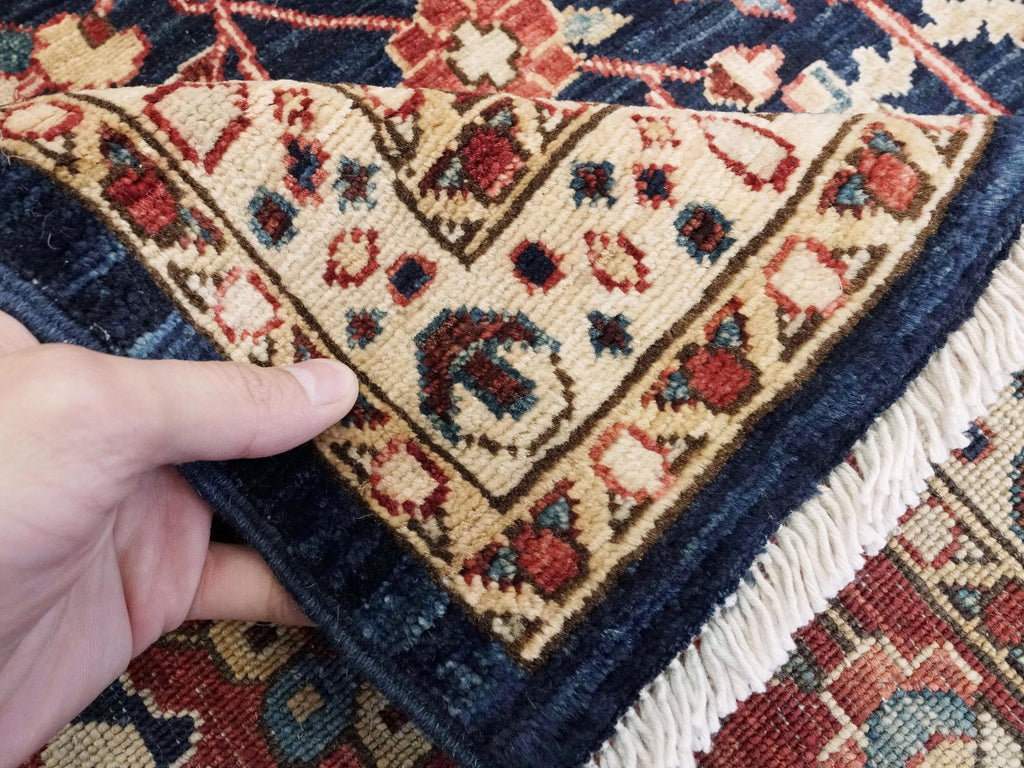 9x12 Ft Blue Serapi Rug – Hand Knotted Wool Oriental Rug