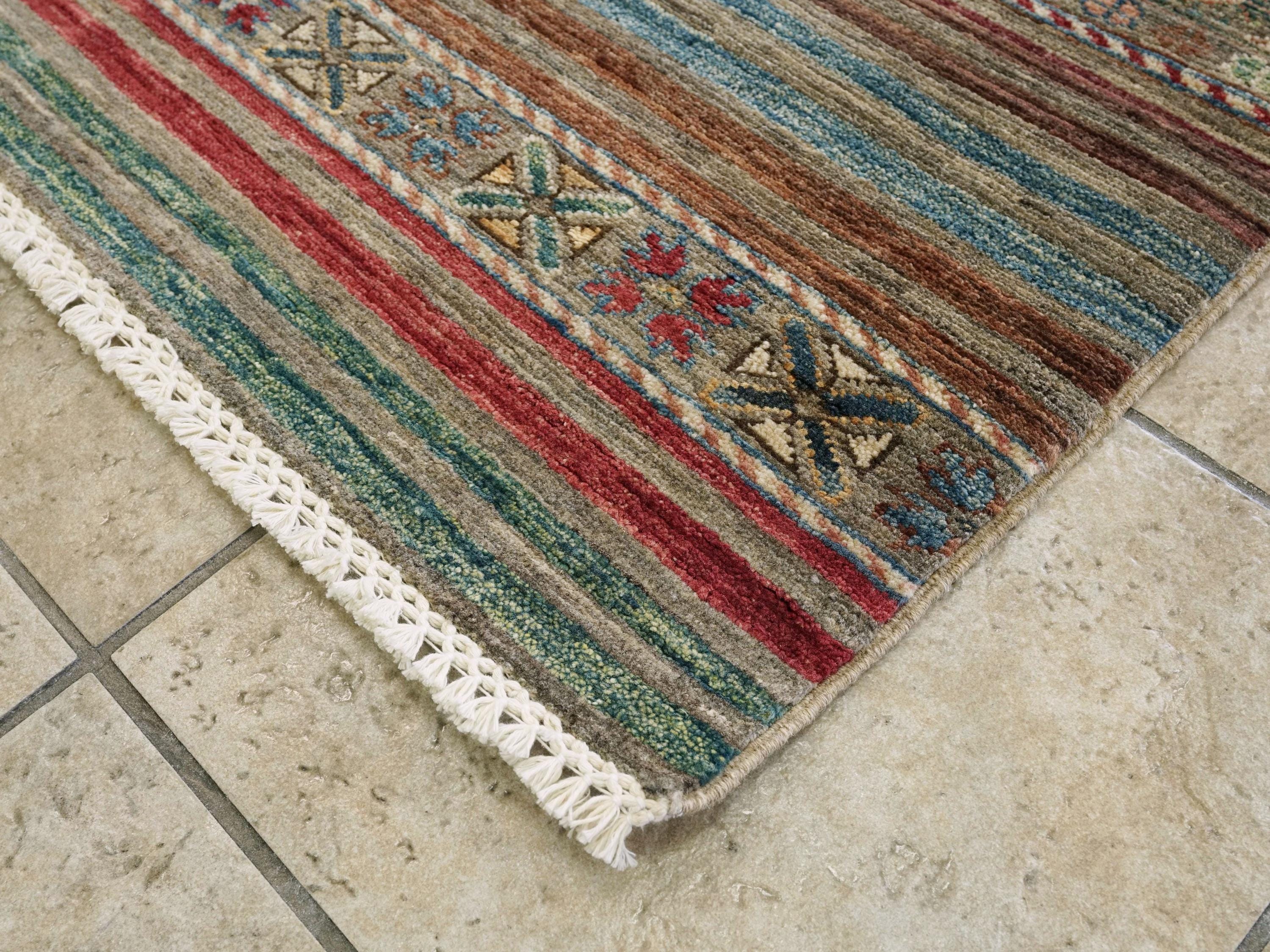 3x5 Ft Hand Knotted Khorjin Rug - Colorful Oriental Rug