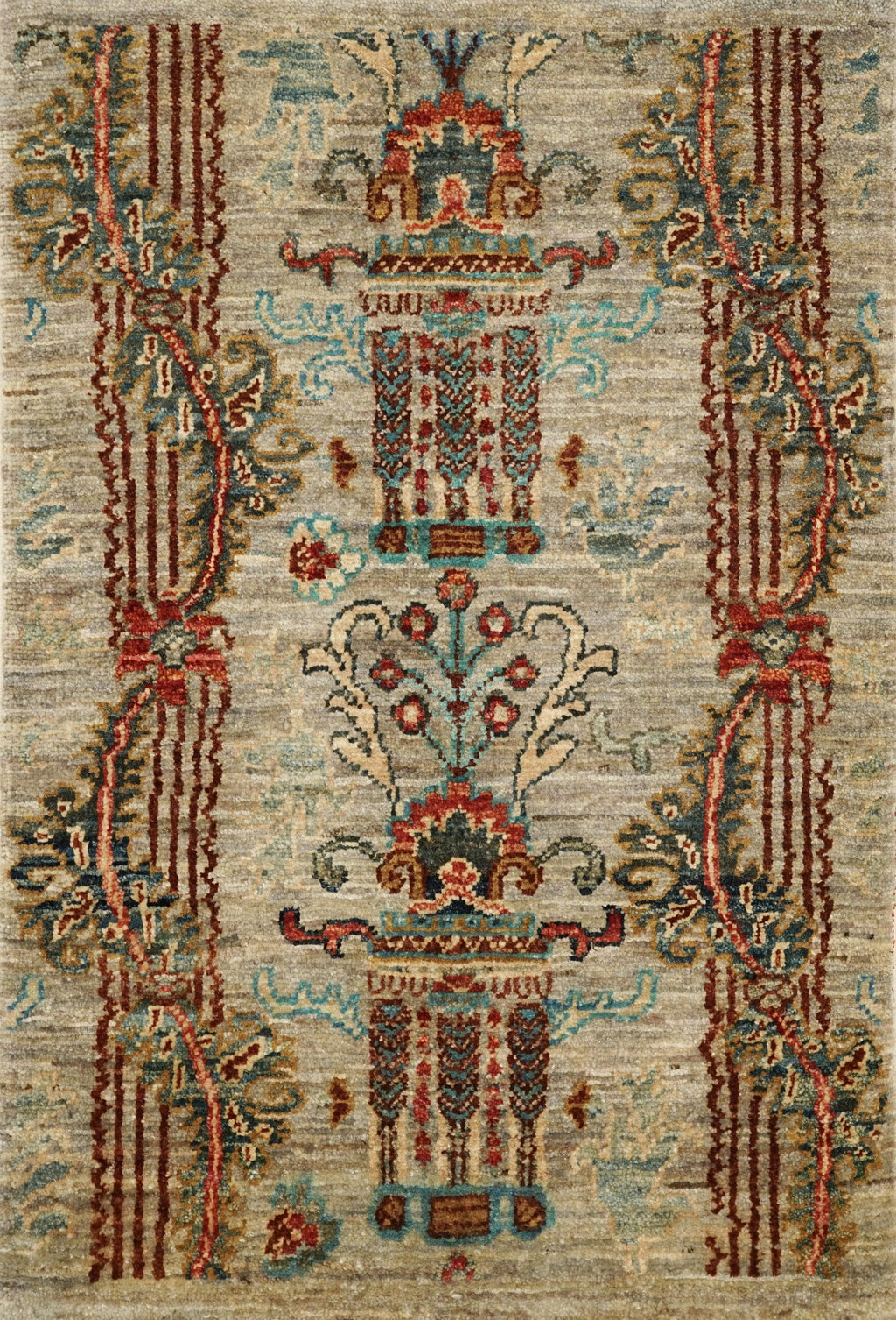 2x3 Ft Handmade Gabbeh Rug - Afghan Wool Accent Rug