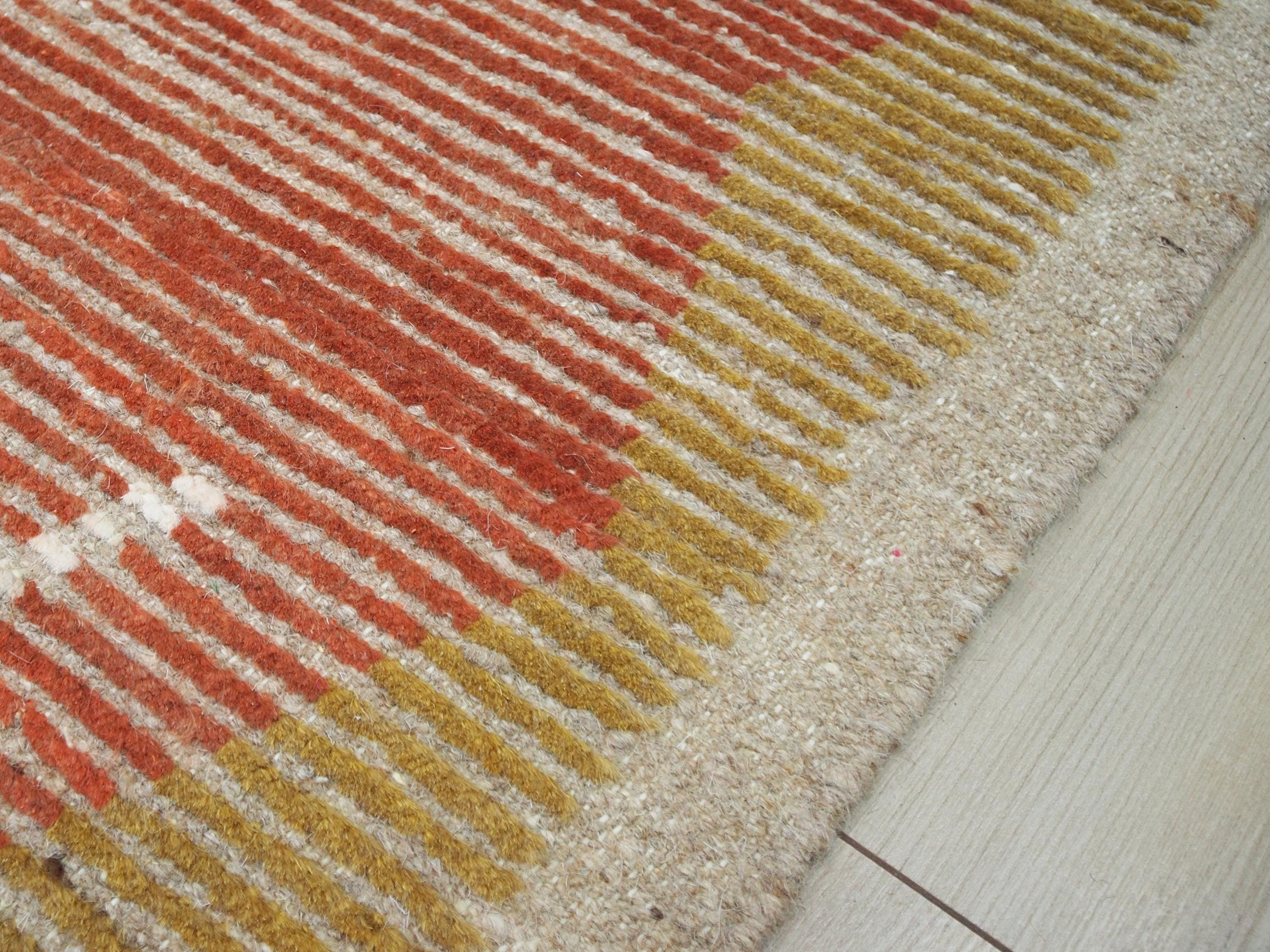 8x10 Ft Red Moroccan Rug - Hand Knotted Geometric Area Rug