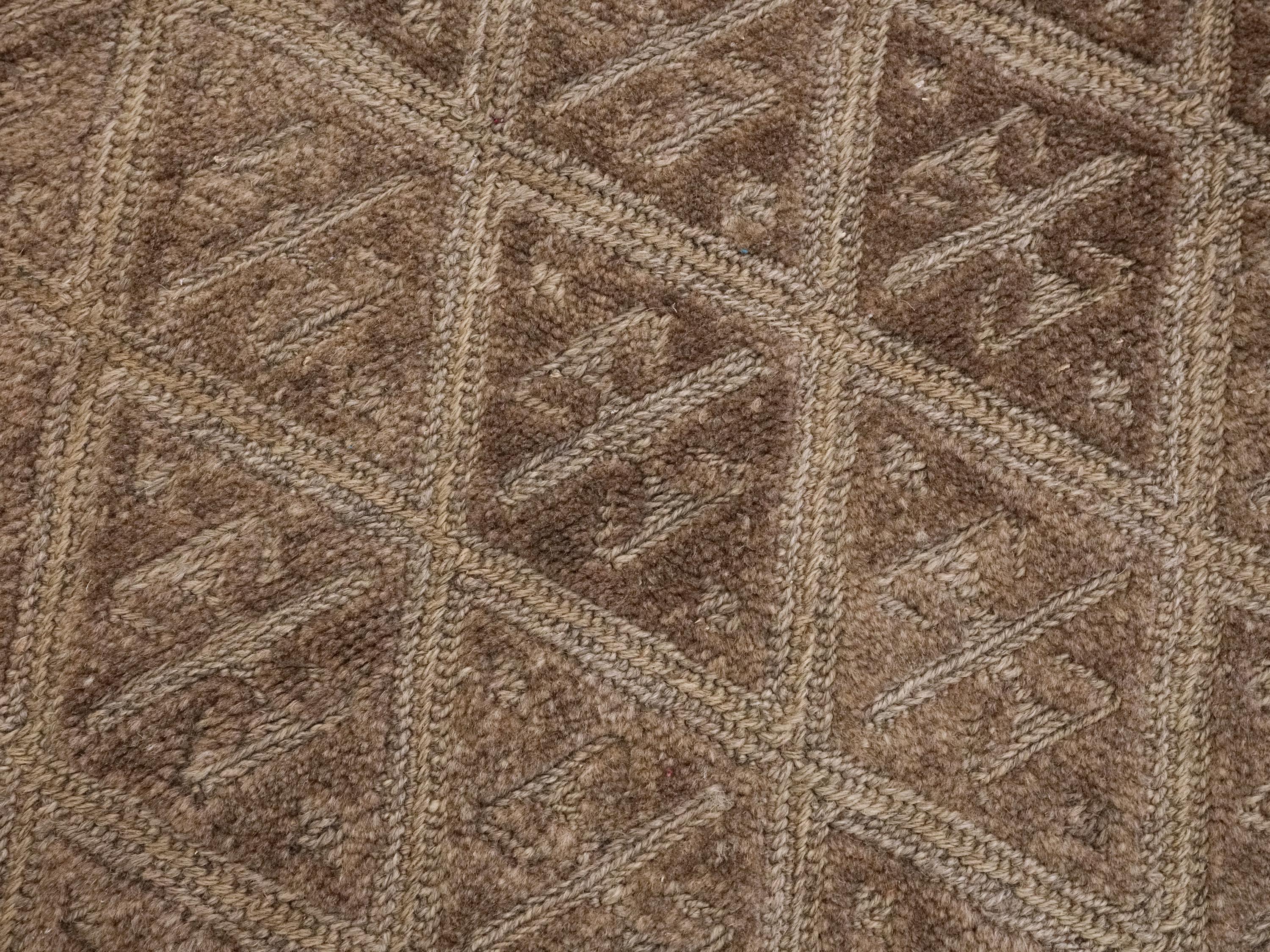 5x6 Ft Vintage Tribal Kilim Rug - Hand Knotted Wool - Dark Brown