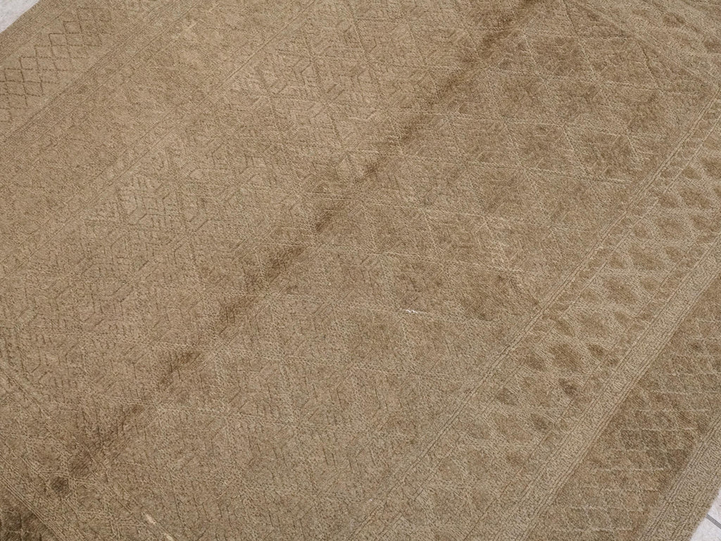 5x6 Ft Vintage Brown Tribal Kilim Rug - Hand Knotted Wool Area Rug