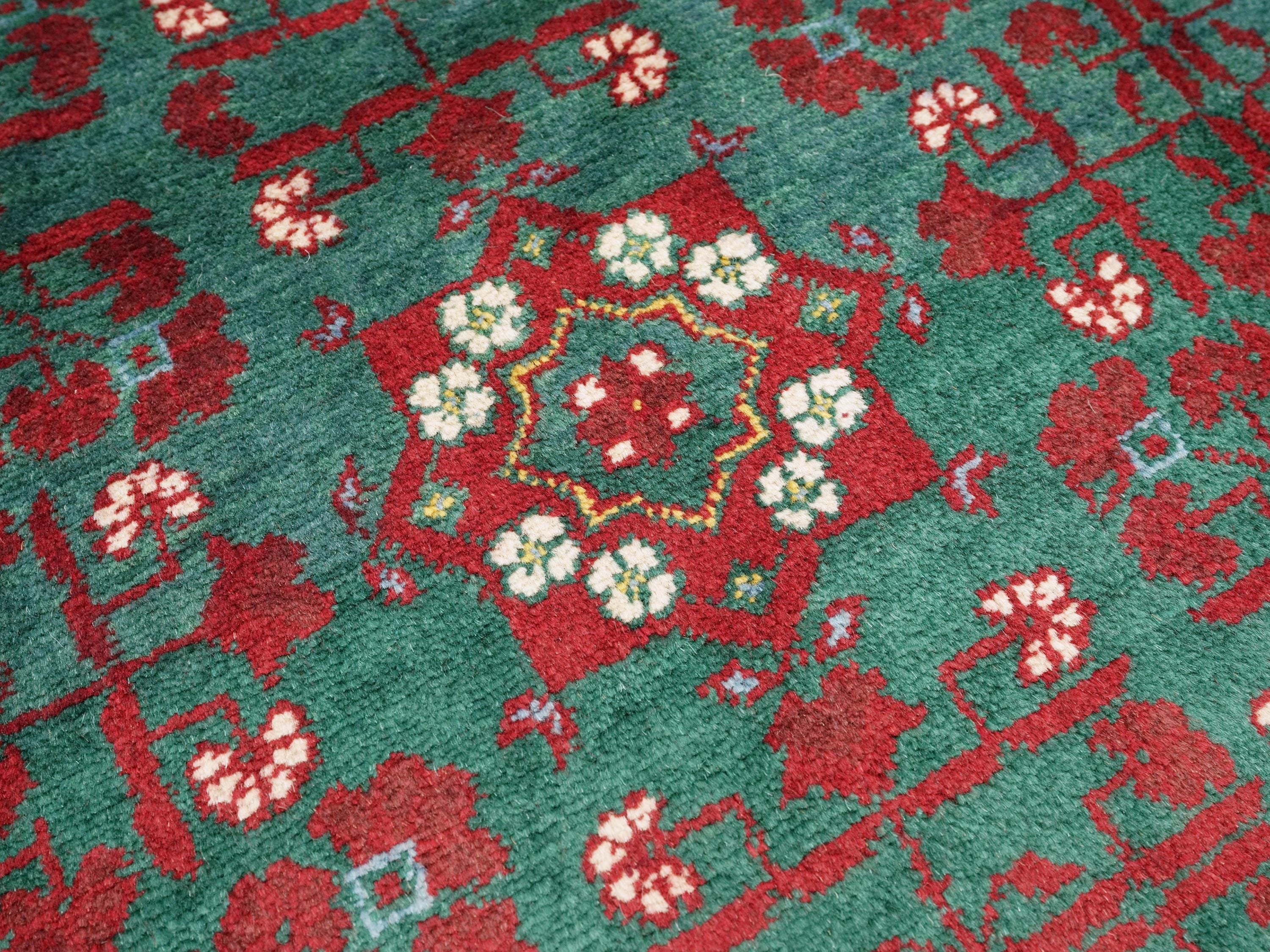 5x7 Ft Red Ersari Rug - Hand Knotted Afghan Oriental Rug - Turkmen Design