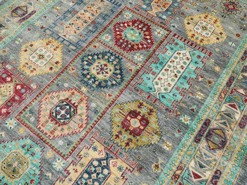 6x8 Ft Gray Bidjar Rug - Hand Knotted Oriental Wool Rug