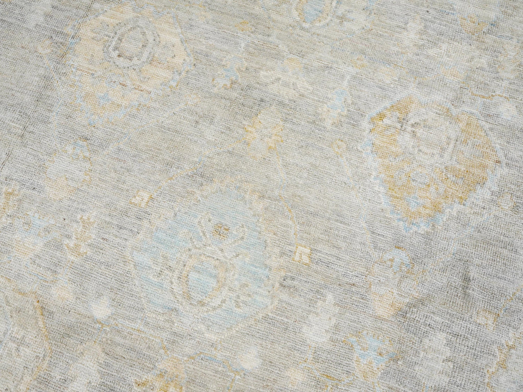 8x10 Ft Light Brown Ushak Rug - Hand Knotted Oriental Rug - Ottoman Design