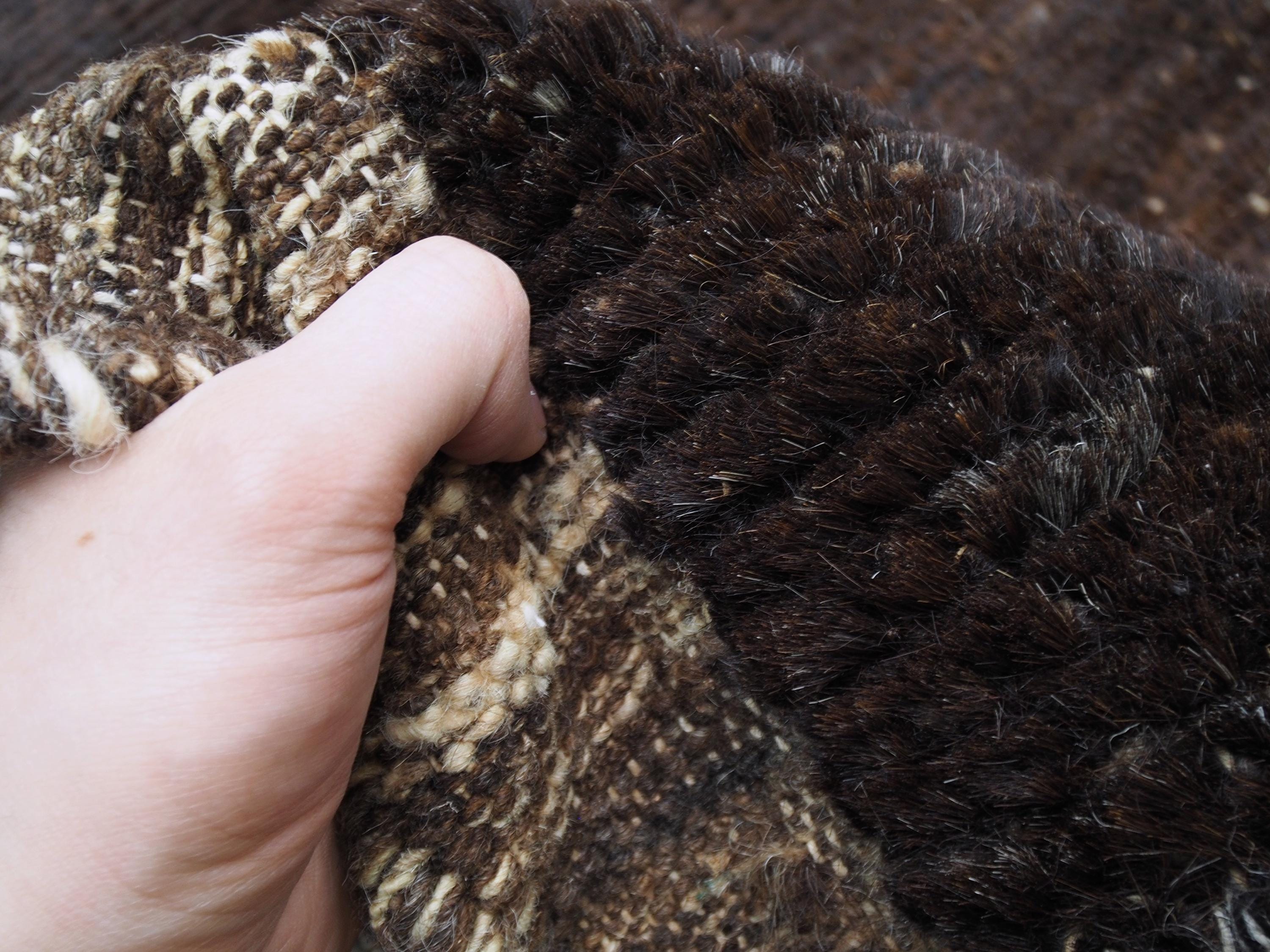 10x12 Ft Dark Brown Moroccan - Goat Hair Area Rug