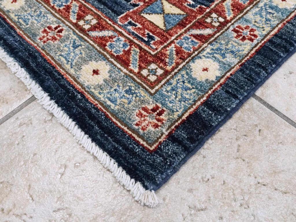 6x8 Ft Blue Bidjar Rug - Hand Knotted Oriental Area Rug