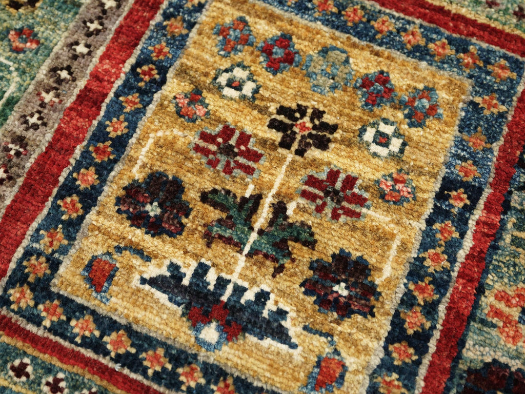 2x3 Ft Handmade Blue Heriz Rug - Afghan Oriental Rug