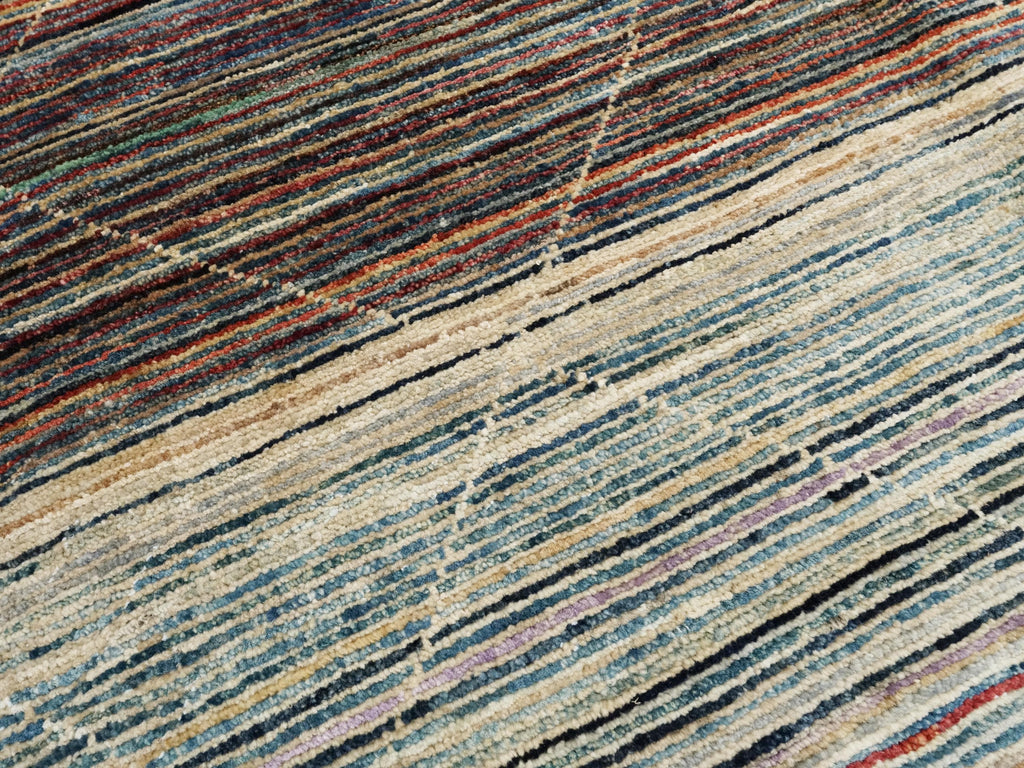 8x10 Ft Multicolor Gabbeh Rug - Hand Knotted Afghan Rug