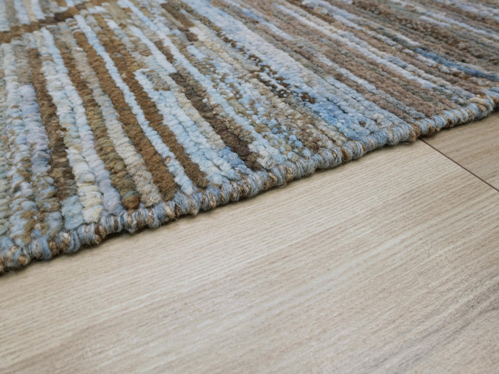8x10 Ft Blue Moroccan Rug - Hand Knotted Area Rug