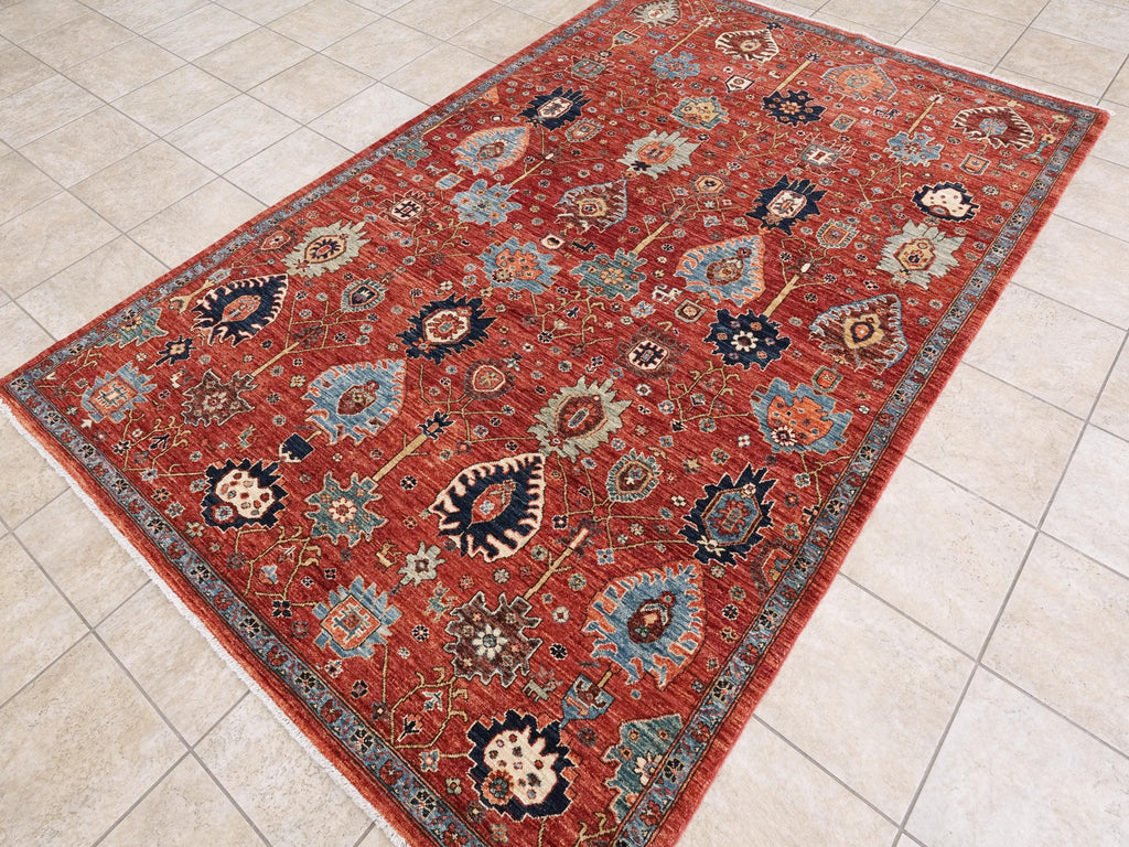 6x9 Ft Red Bidjar Rug - Hand Knotted Oriental Area Rug