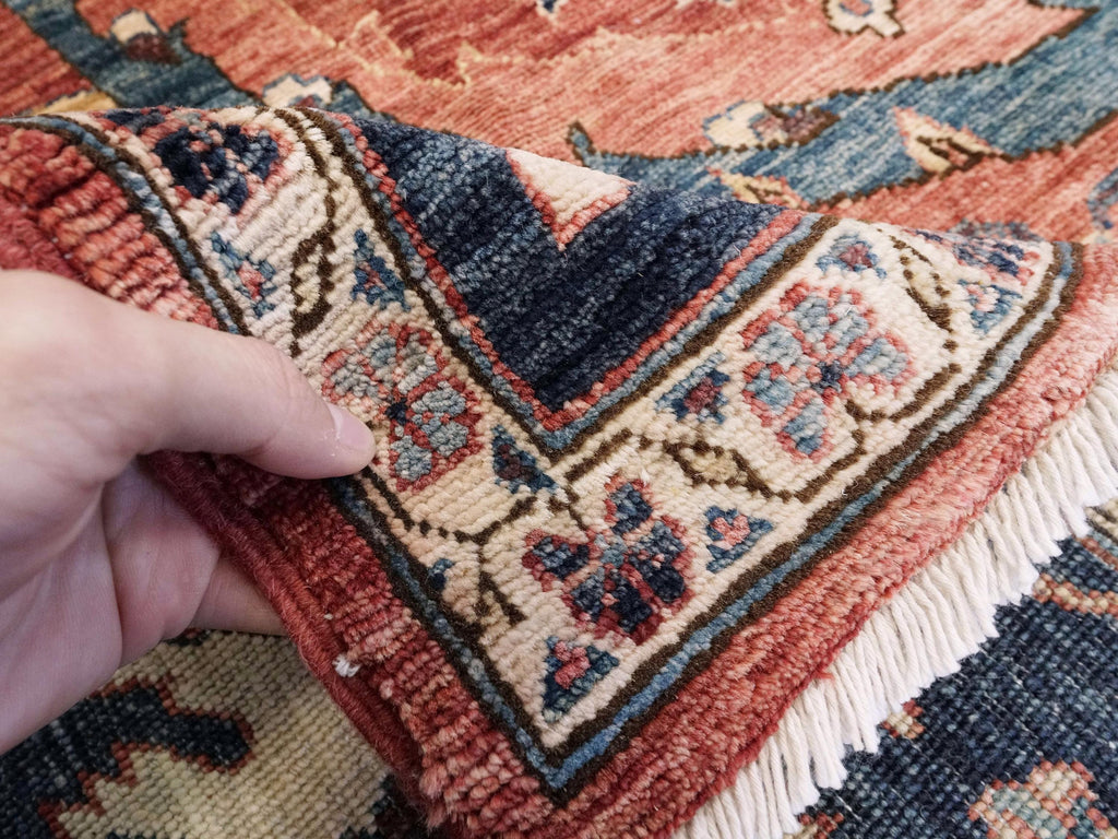 9x13 Ft Hand Knotted Serapi Rug – Red Oriental Ghazni Wool Rug