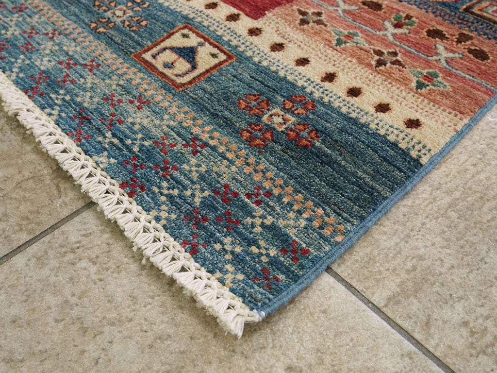3x5 Ft Gabbeh Rug - Hand Knotted Tribal Area Rug
