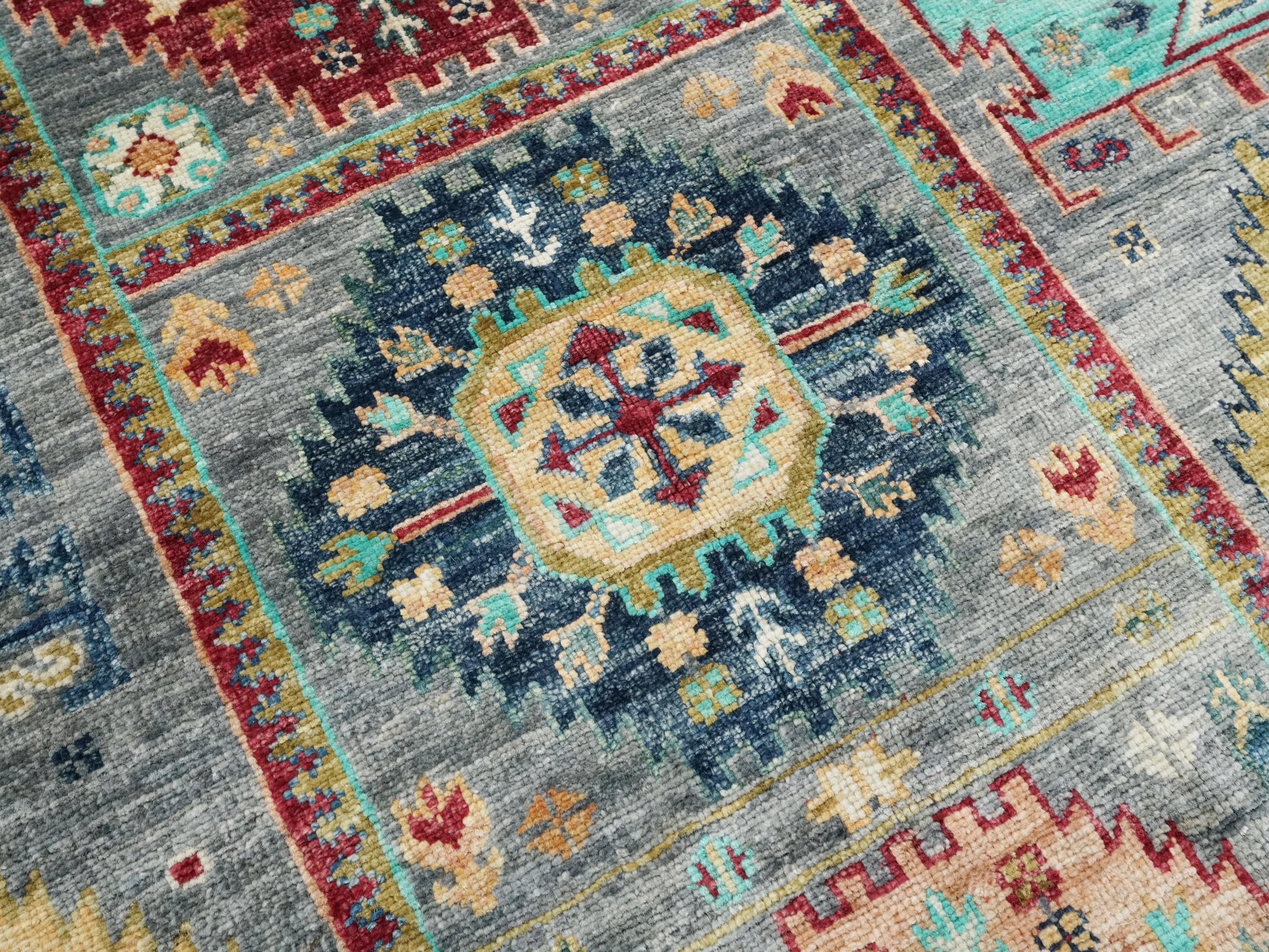 6x8 Ft Gray Bidjar Rug - Hand Knotted Oriental Wool Rug