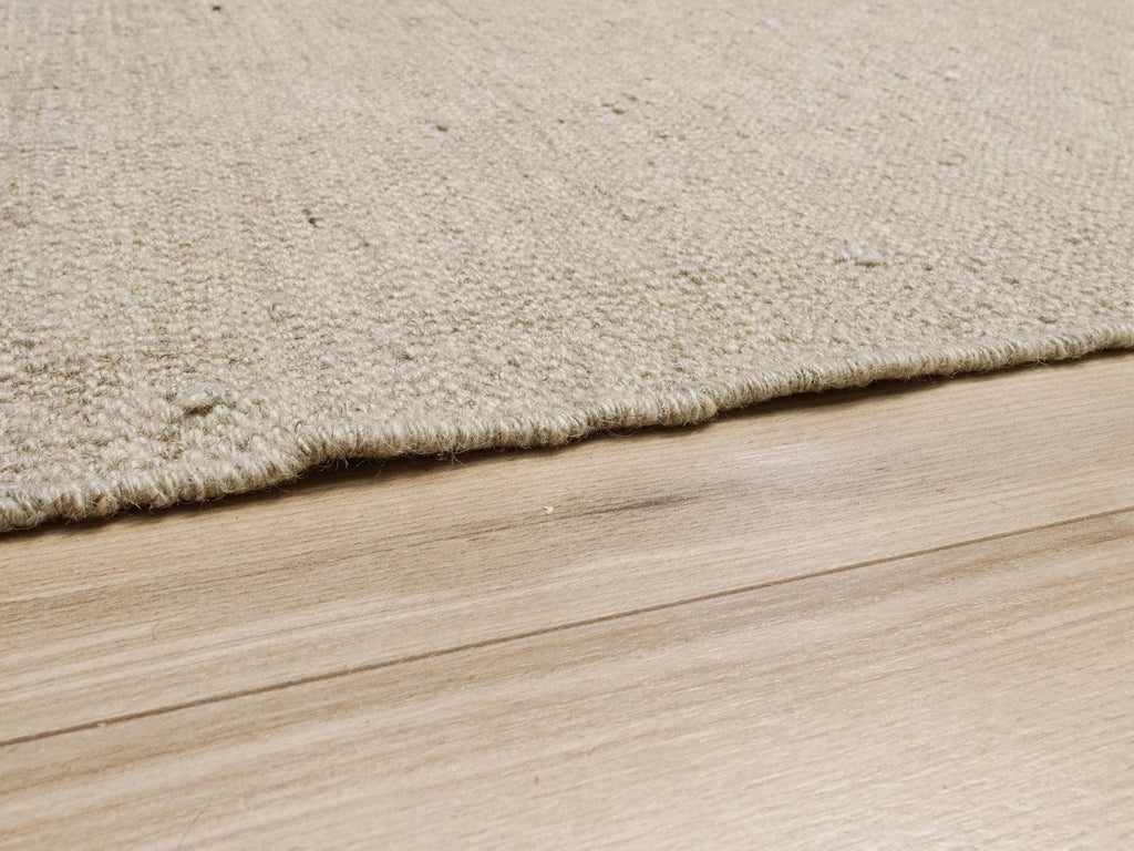 8x10 Ft Beige Kilim Rug - Handwoven Afghan Flatweave