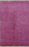 2x3 Ft Hand Knotted Purple Gabbeh Rug - Afghan Wool Doormat
