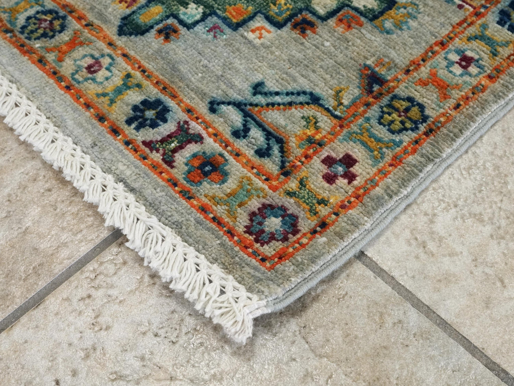 4x6 Ft Hand Knotted Gray Heriz Rug - Wool Persian Rug