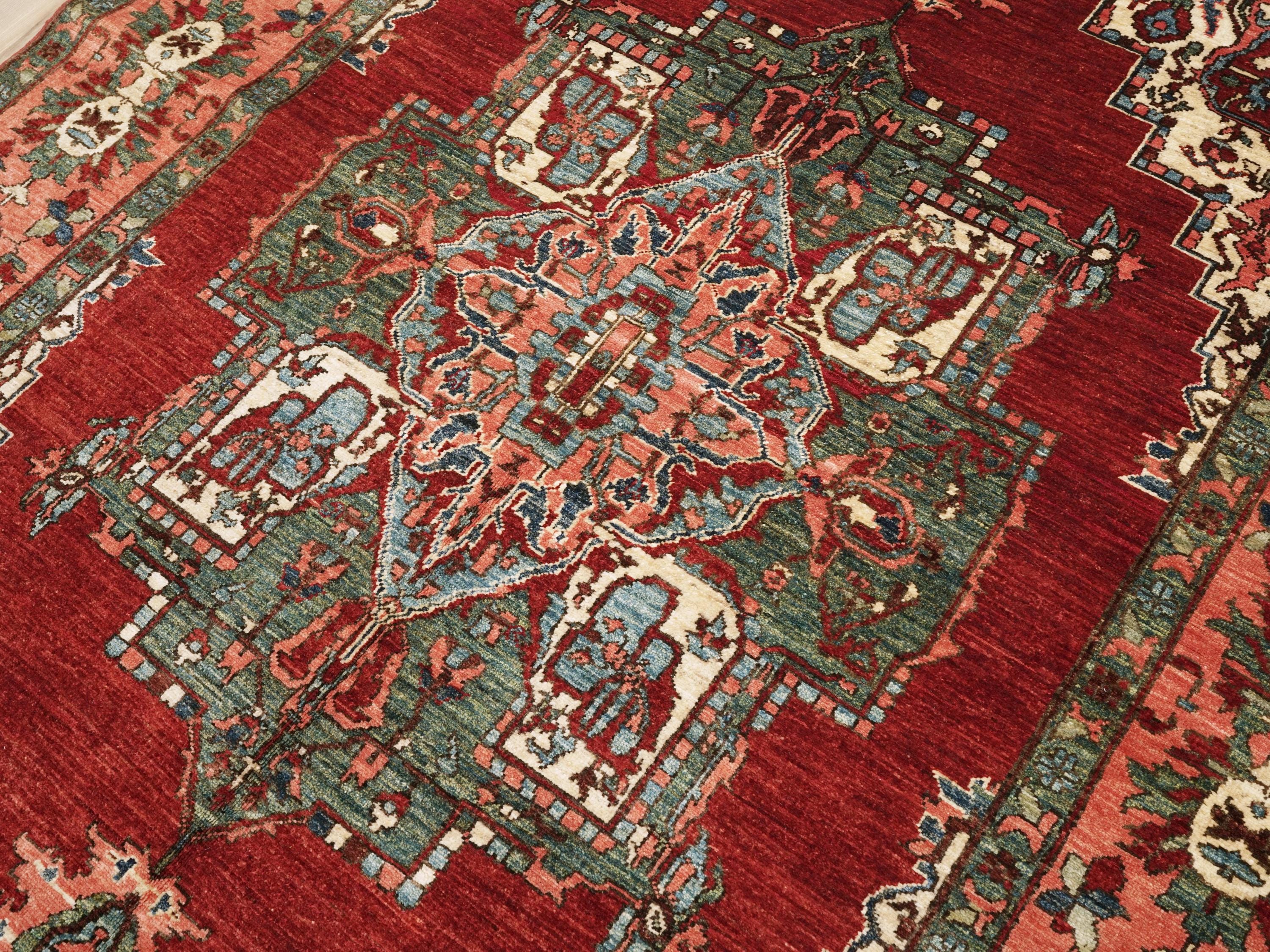 6x9 Ft Red Bidjar Rug - Oriental Wool Area Rug