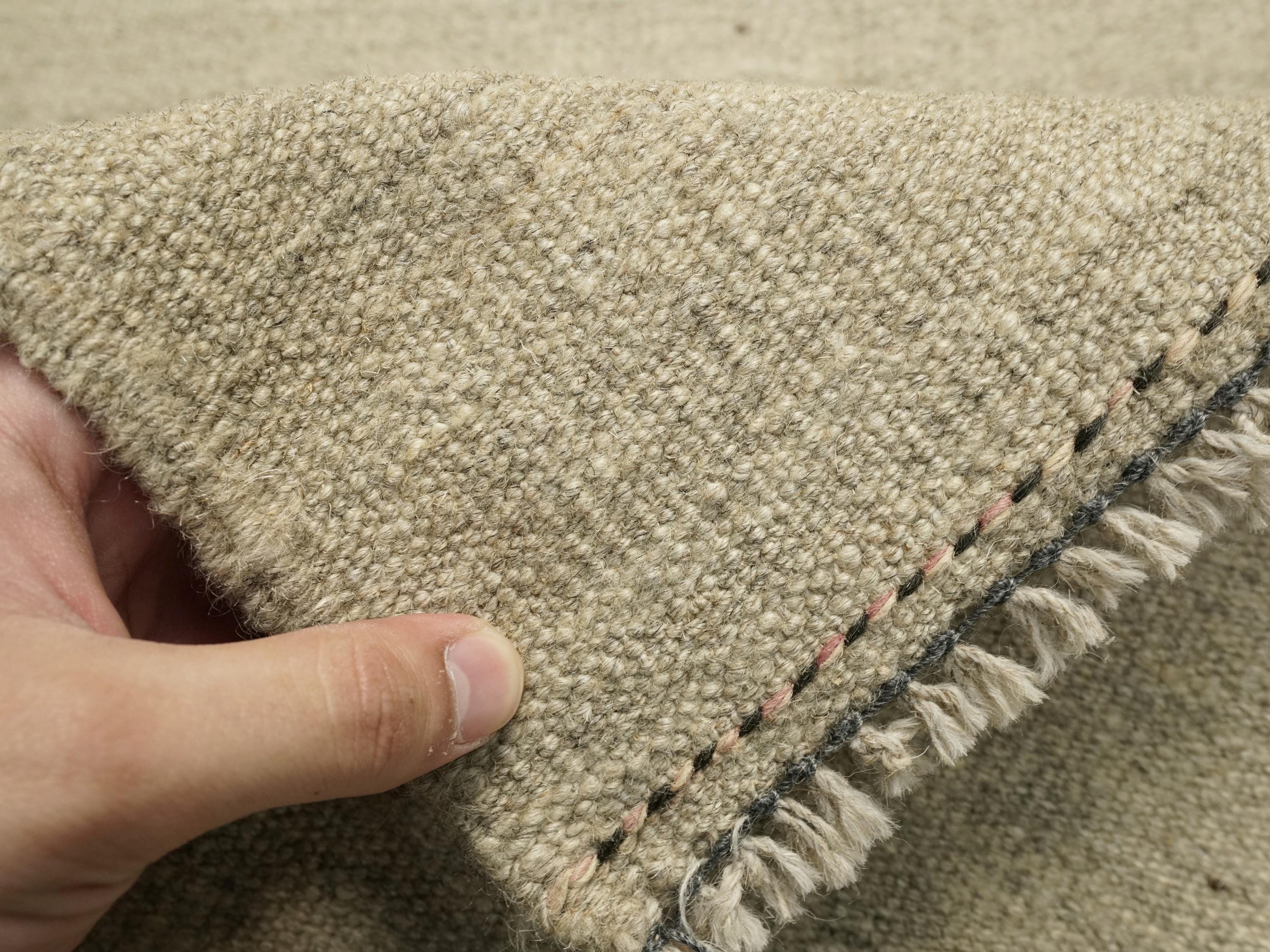 10 Ft Handmade Beige Kilim Runner Rug - Afghan Wool Hallway Rug