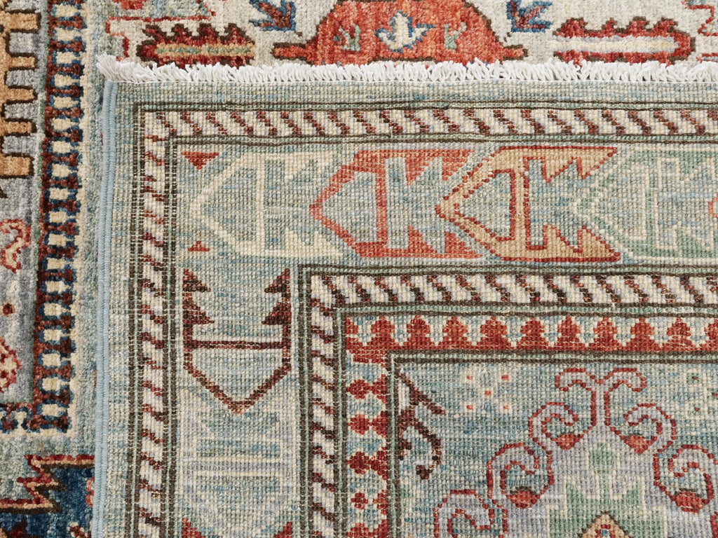 6x9 Ft Light Green Heriz Rug - Traditional Afghan Wool Rug