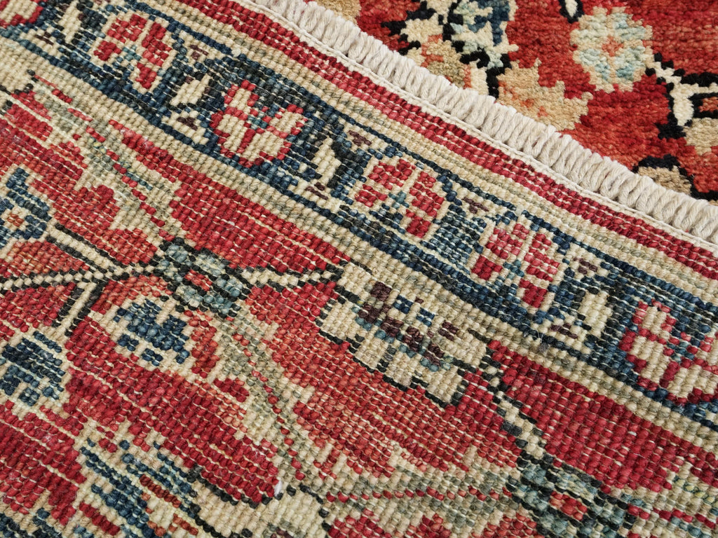 2x3 Ft Handmade Afghan Serapi Rug - Red Oriental Ghazni Wool Doormat