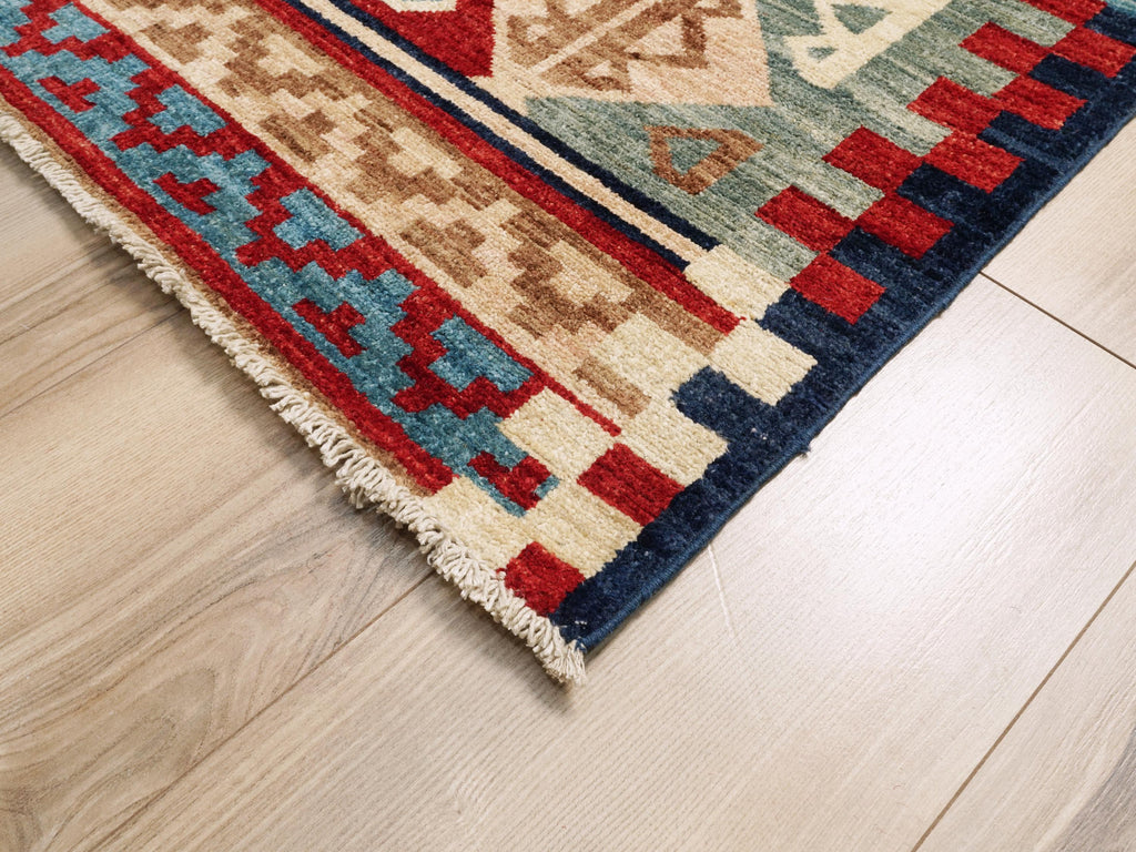 7x10 Ft Red Gabbeh Rug - Hand Knotted Tribal Area Rug