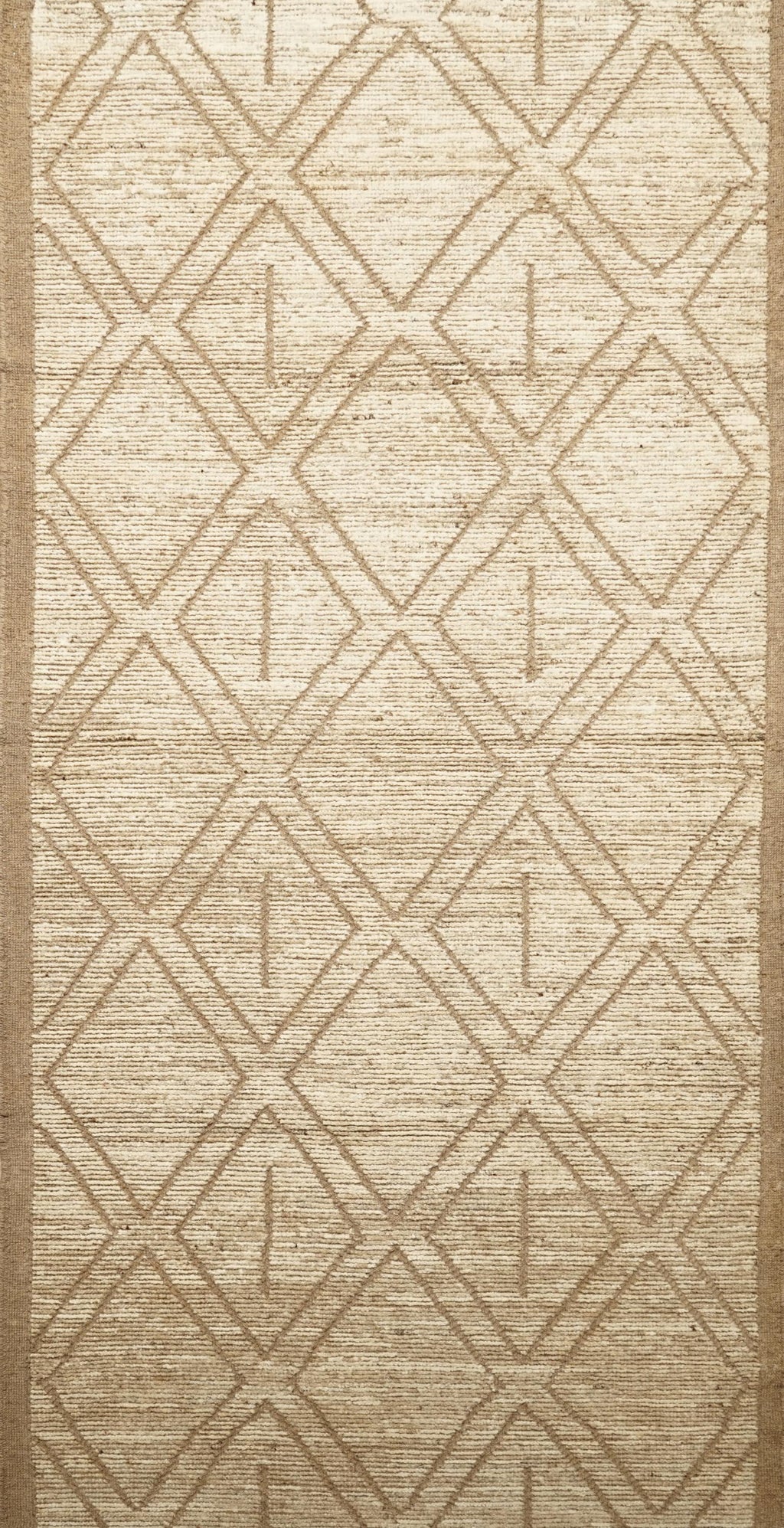 10 Ft Beige Moroccan Runner Rug - Afghan Handmade Hallway Rug