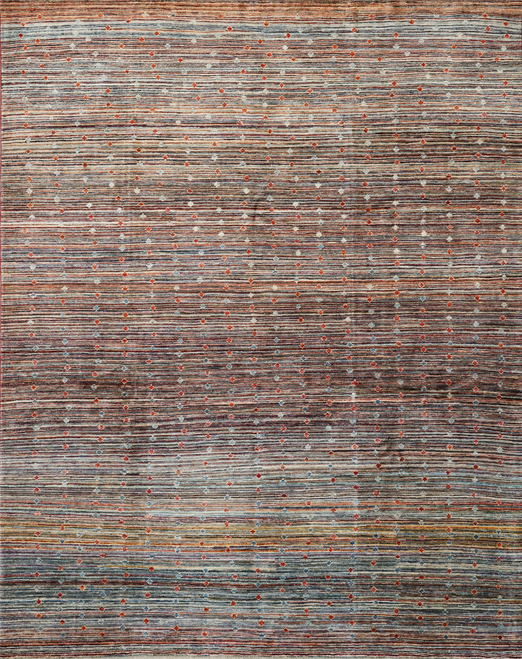8x10 FT Colorful Gabbeh Wool Rug - Hand Knotted Afghan Rug