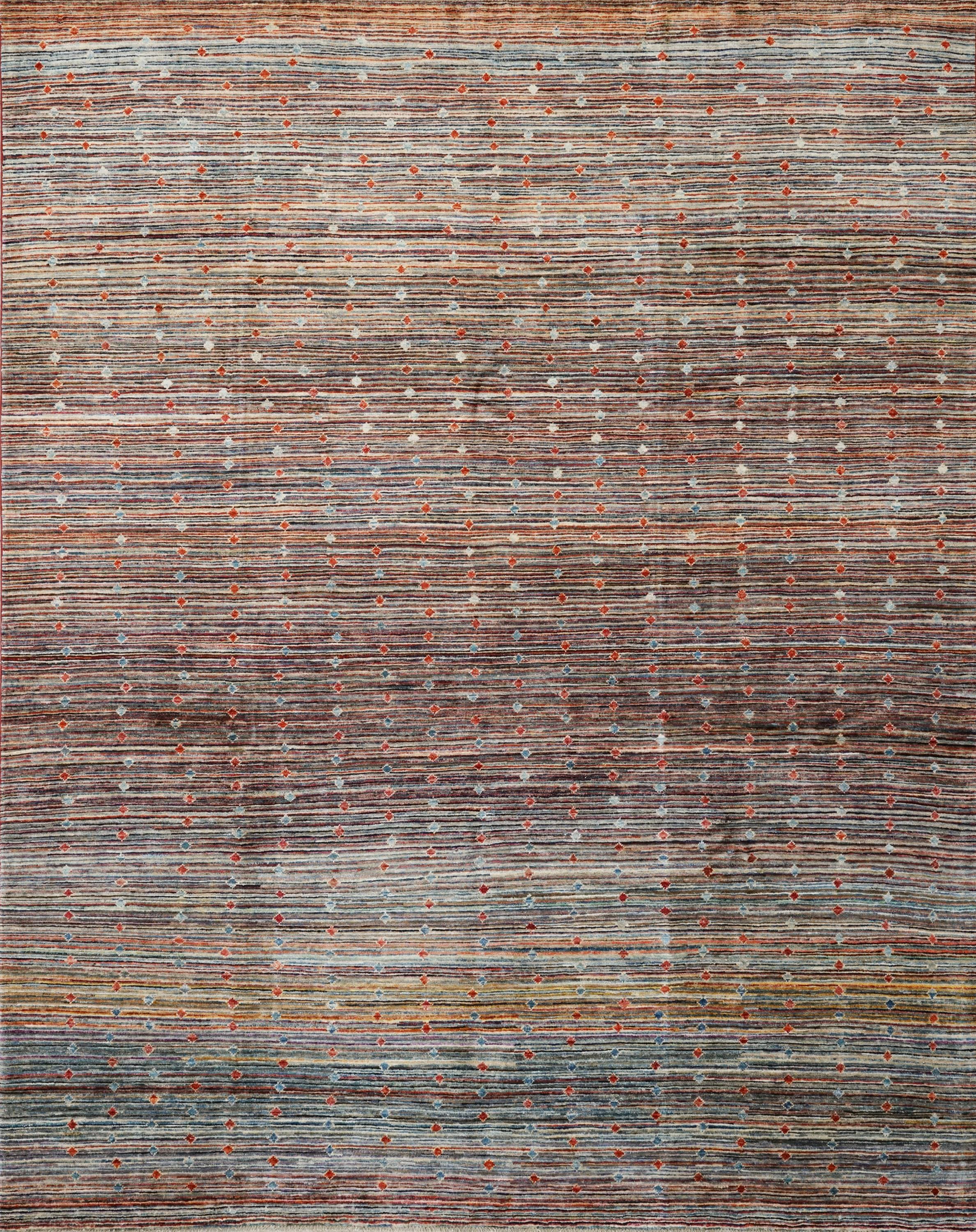 8x10 FT Colorful Gabbeh Wool Rug - Hand Knotted Afghan Rug
